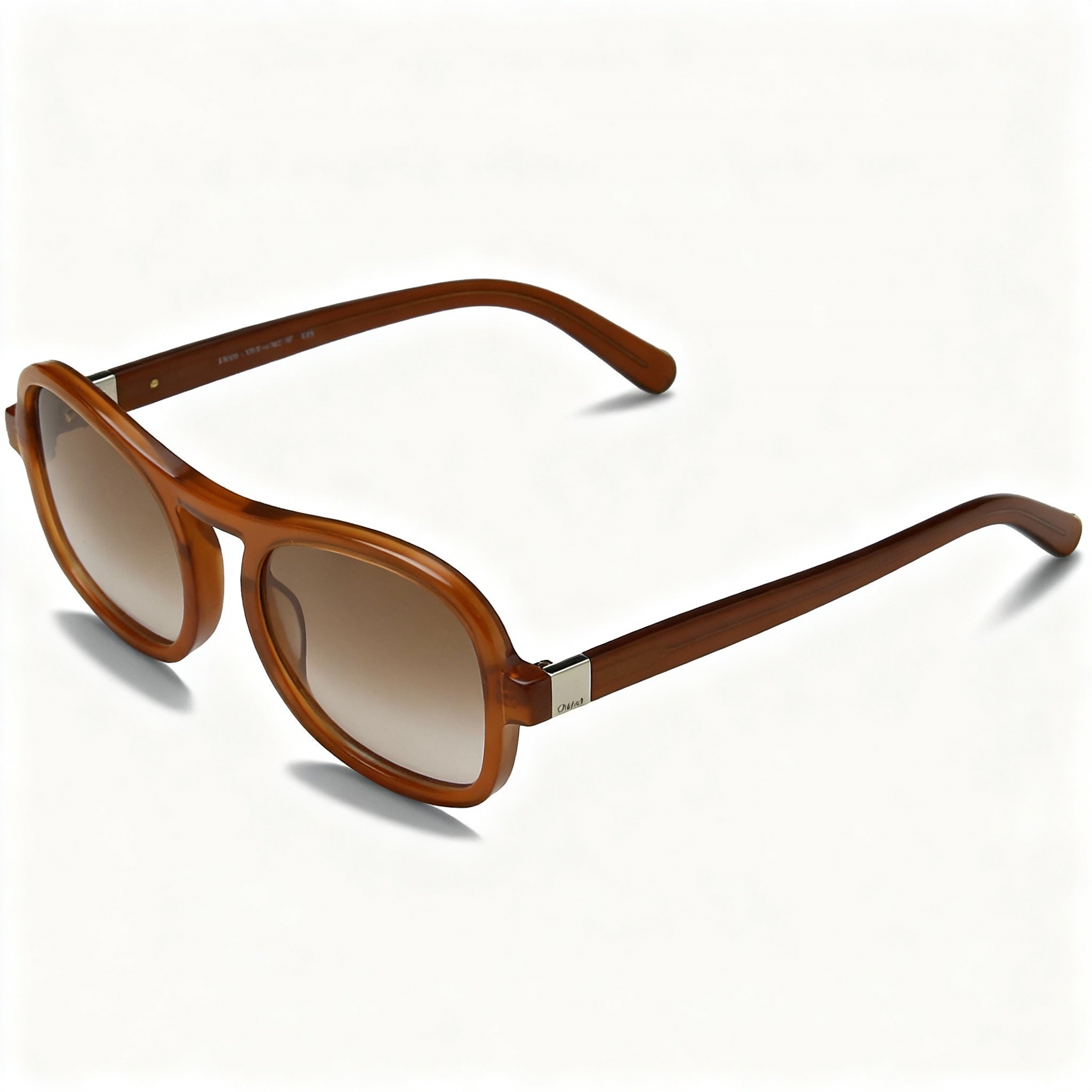 Chloe Ce720s Women's Caramel Acetate Square Sunglasses 56mm Brown Gradient Non-Polarized UV Protected, Photo 1