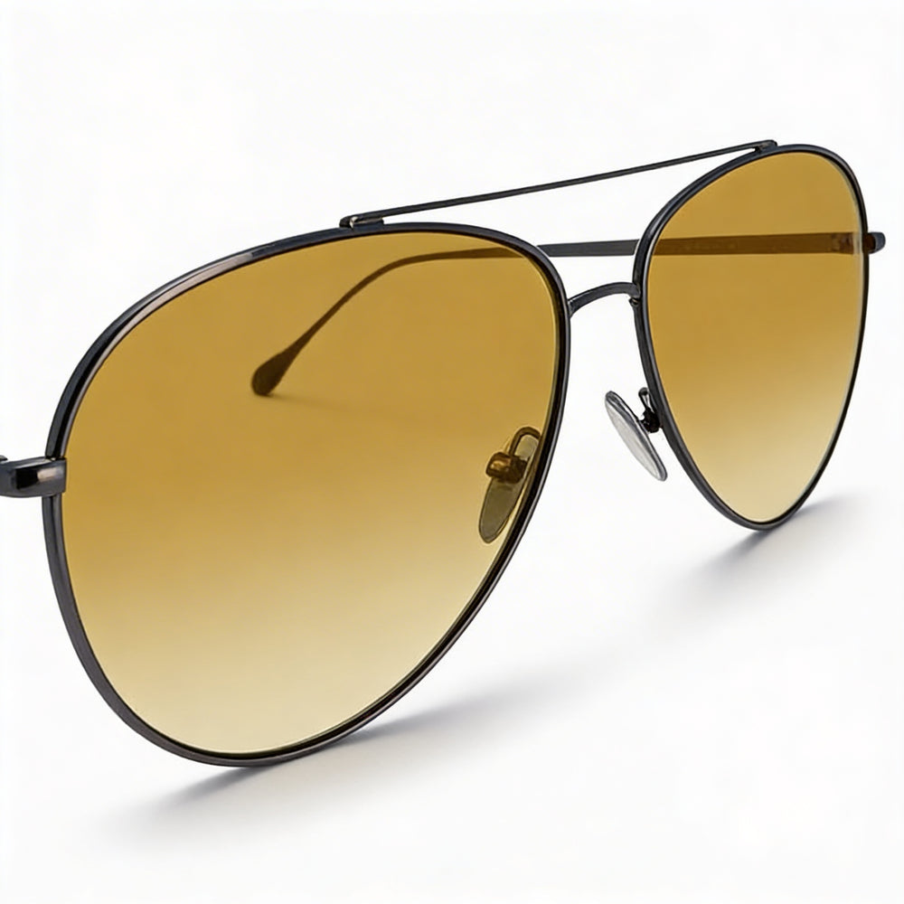 Gafas de sol Isabel Marant para mujer, estilo casual, con montura de metal en rutenio oscuro, lentes marrones y doradas, protección UV, 60-14-145