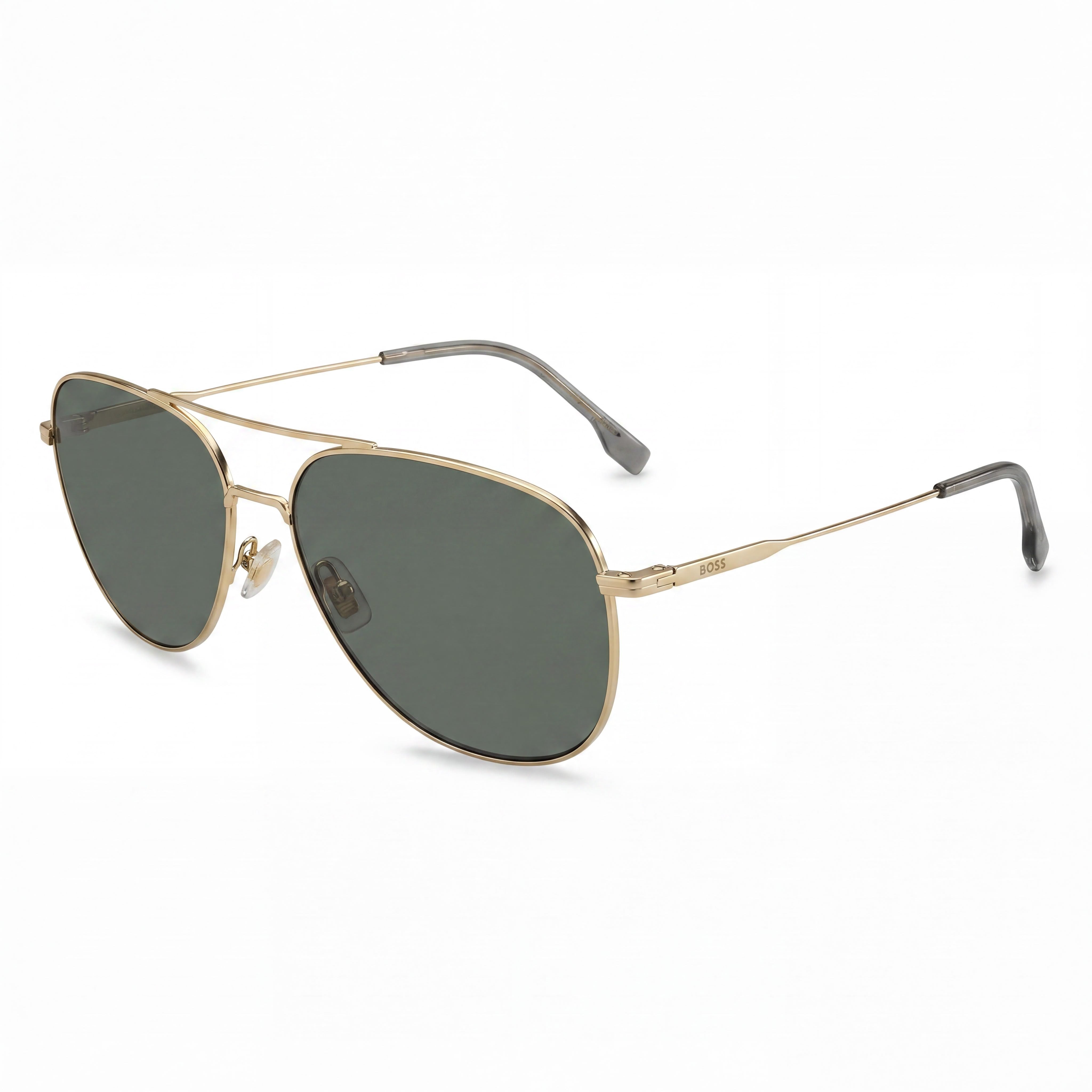 Hugo Boss 1557/O/F/S Aoz Aoz Gafas de sol para hombre, armazón de plástico dorado mate, lentes marrones sin polarizar con protección UV, 62 mm, Photo 1