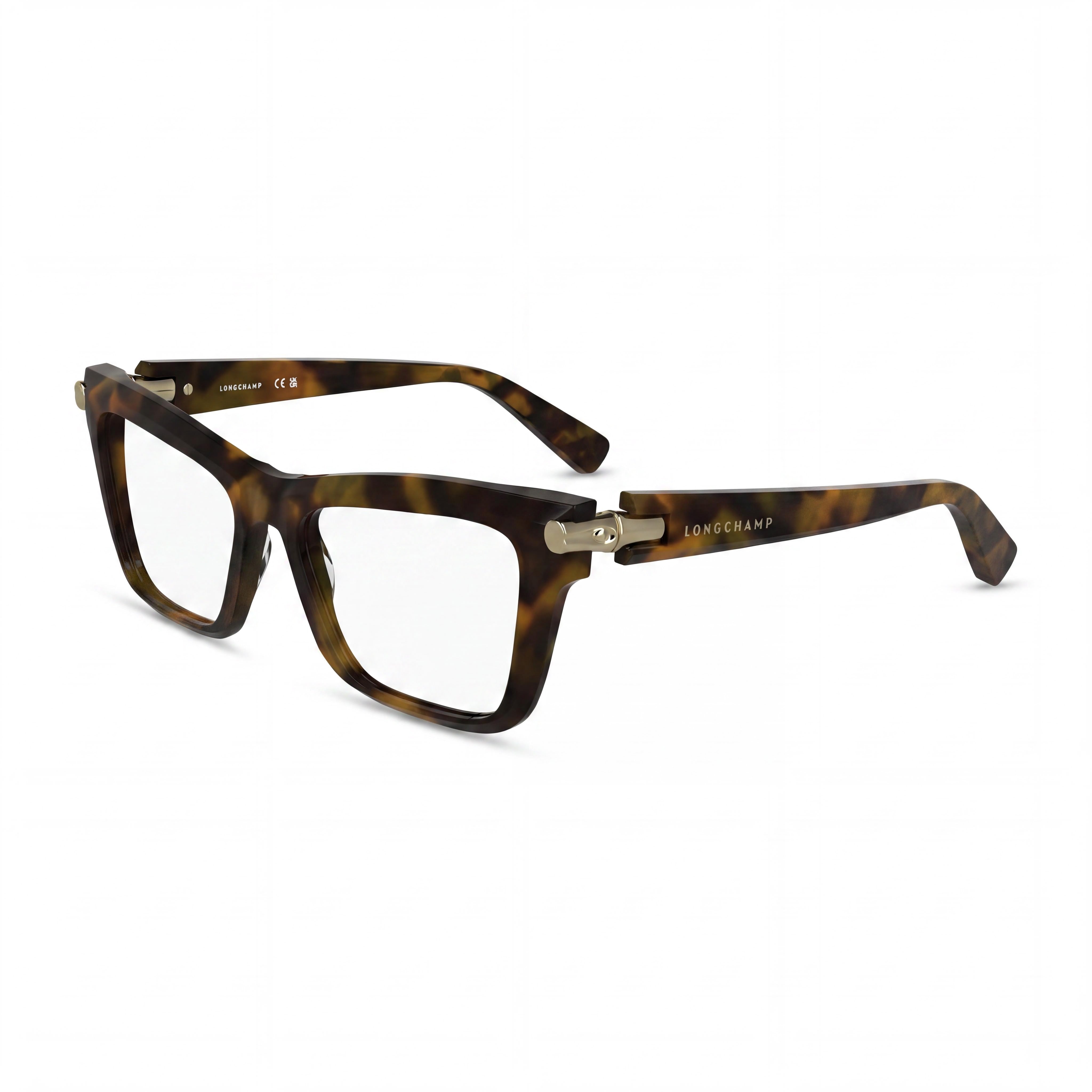 Montura de acetato Longchamp Lo2766 para mujer en color Marrón Verde Habana, 53 mm de ancho de lente, 17 mm de puente, Photo 1