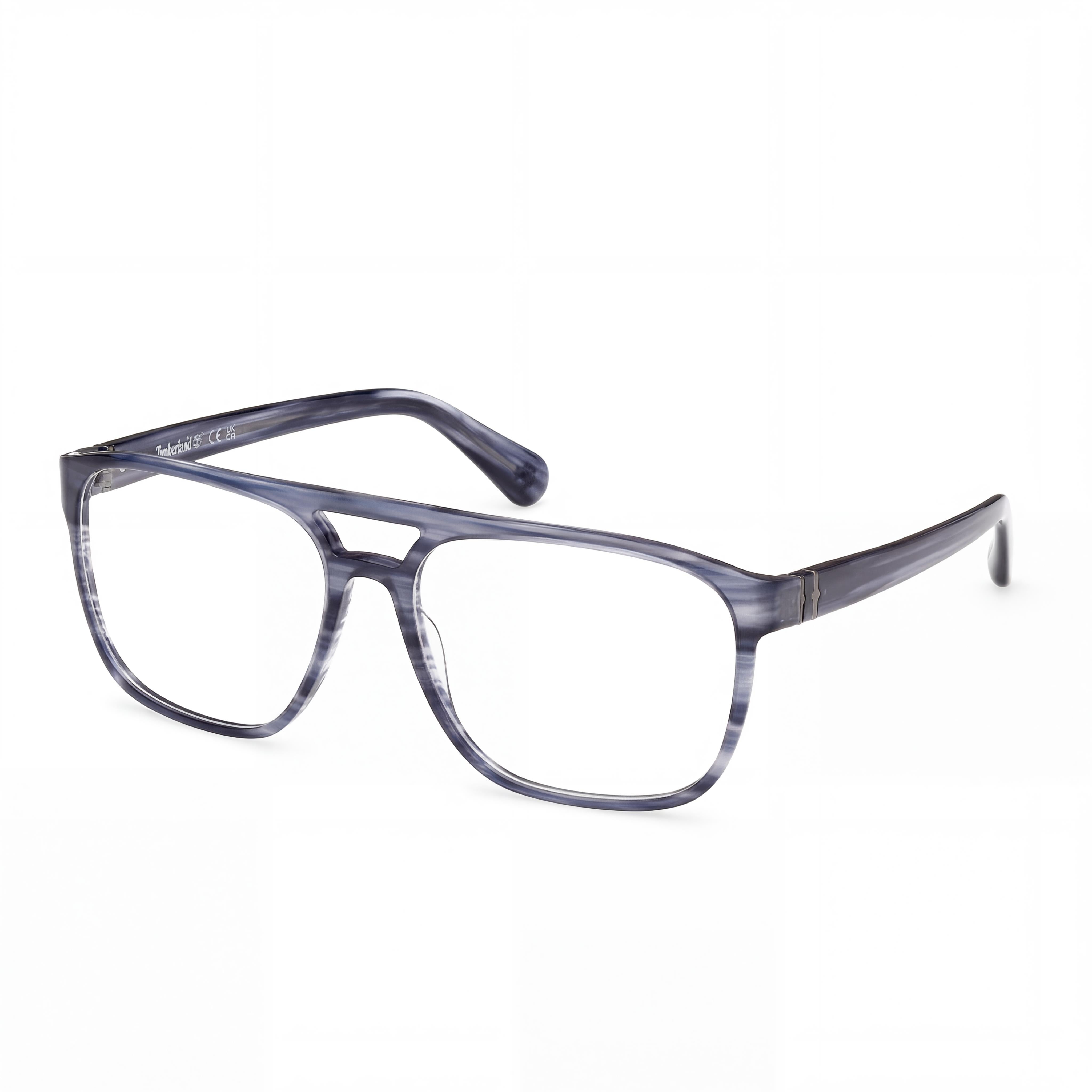 Gafas Timberland TB50033 para hombre con montura de cuerno azul, lentes de 62 mm, puente de 17 mm y patillas de 150 mm., Photo 1
