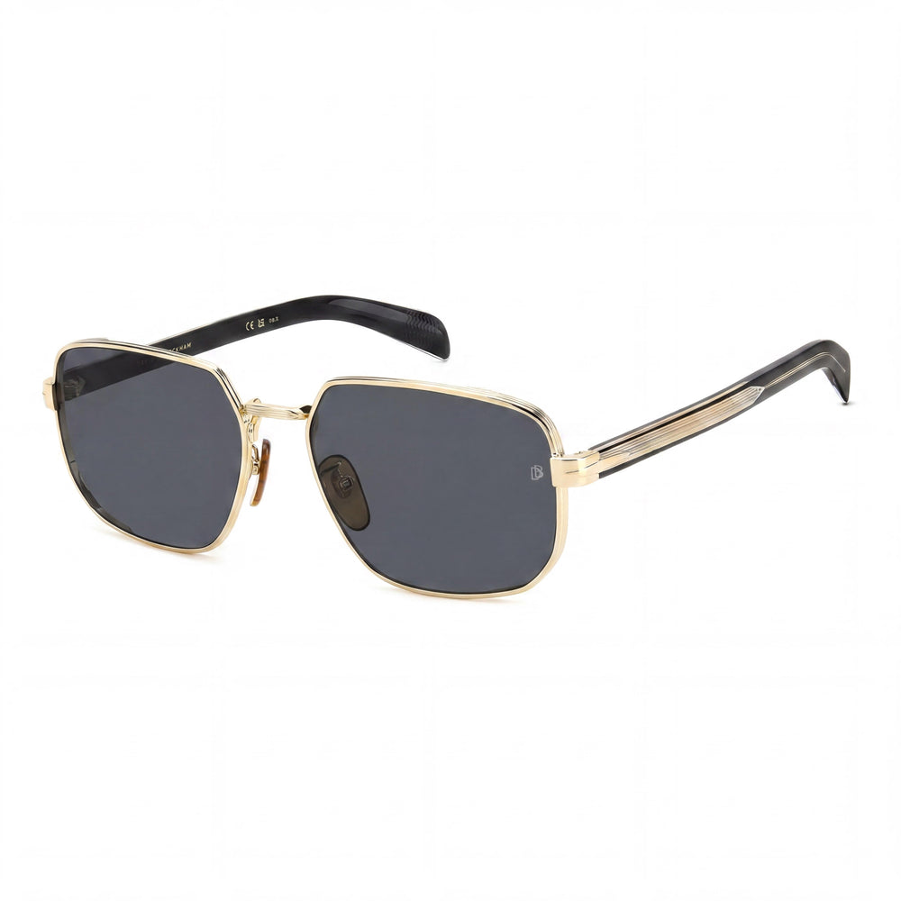 Gafas de sol David Beckham Db 7121/G/S para mujer, de acero inoxidable dorado y negro, lente de 60 mm, 100% UVA/UVB, sin, ligeras