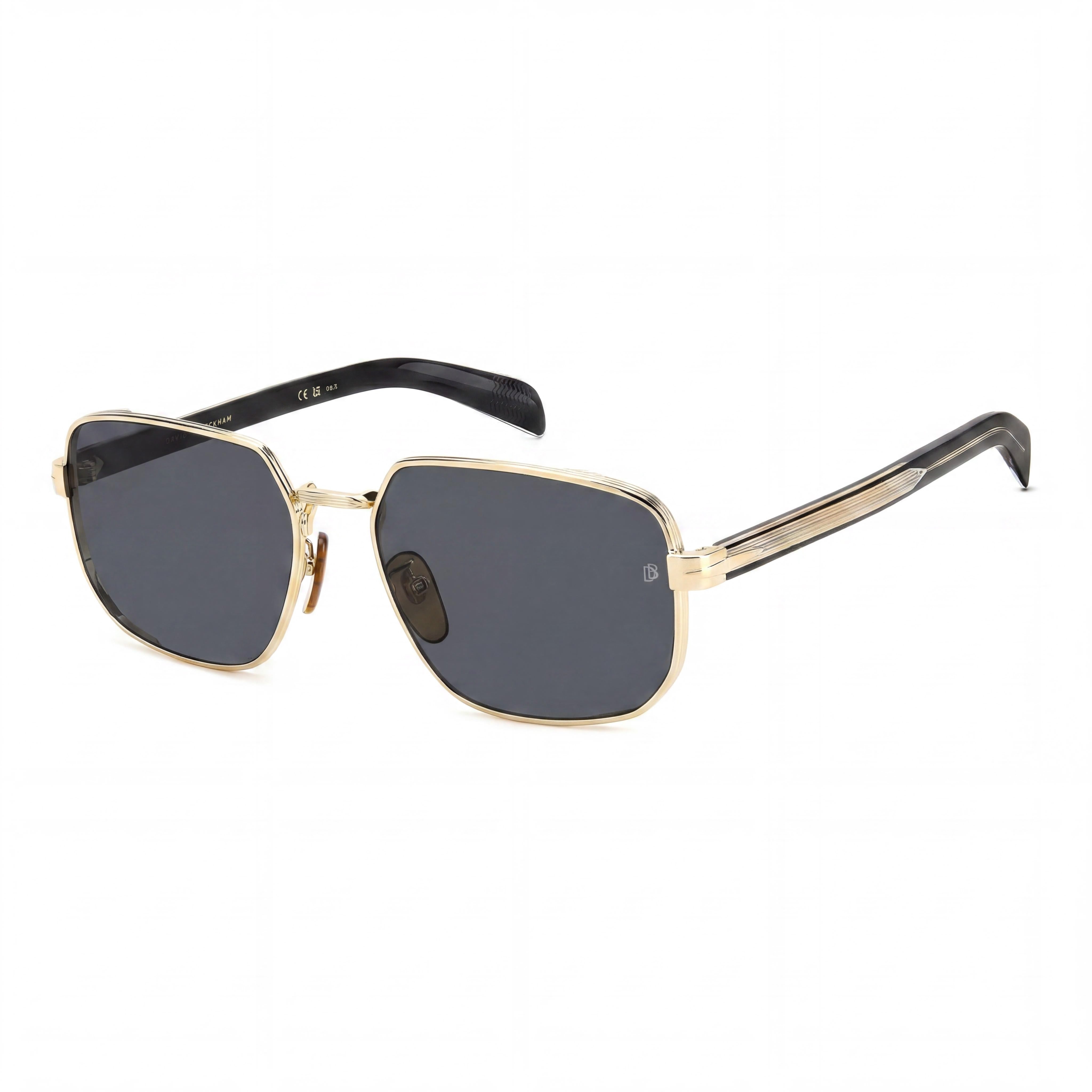 Gafas de sol David Beckham Db 7121/G/S para mujer, de acero inoxidable dorado y negro, lente de 60 mm, 100% UVA/UVB, sin, ligeras, Photo 1