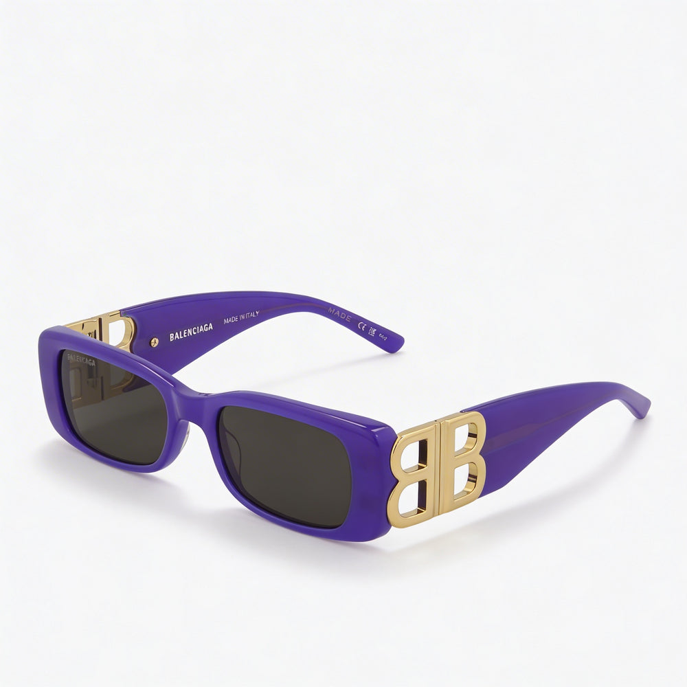 Balenciaga Square/Rectangle Women's Plastic Prescription Optical Frames Violet Gold Grey 51mm