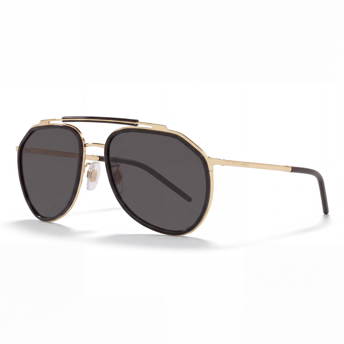 Dolce & Gabbana S7266636 Gafas de sol aviador unisex, Montura de material compuesto multicolor, Lentes no polarizadas gris oscuro con protección UV 57mm, Photo 1