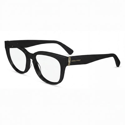 Gafas de sol Longchamp modernas para mujer, montura de acetato multicolor con lentes negras, 52 mm