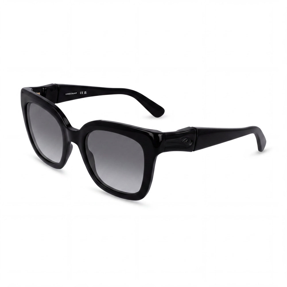 Longchamp LO 793 S 001 Gafas de sol clásicas para mujer, montura de acetato negro, protección UV 400, lentes multicolor 53-23-145mm