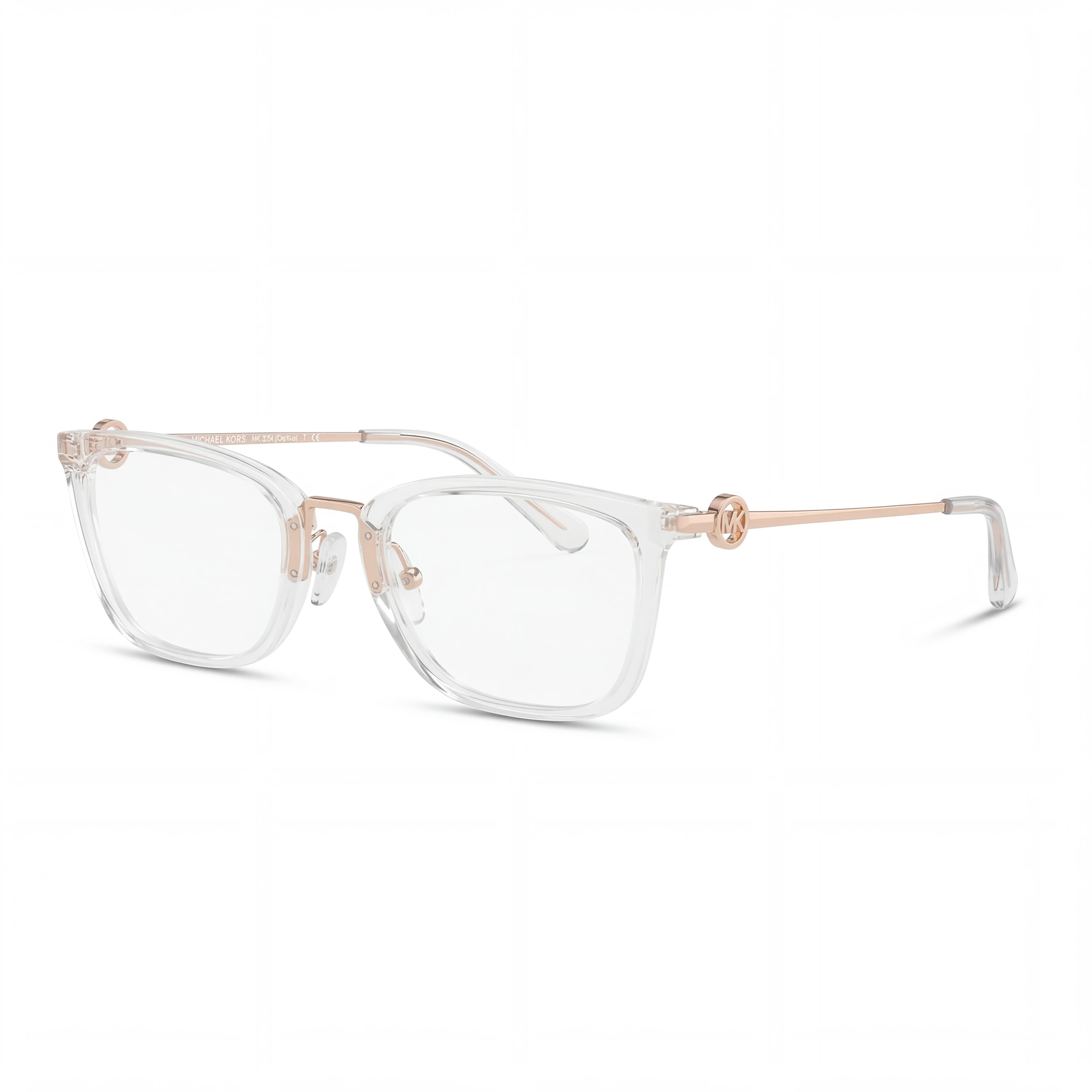 Michael Kors Captiva Mk4054 Gafas de Mujer Rectangulares de Plástico Multicolores con Cristales Transparentes Listas para Prescripción 52mm, Photo 1