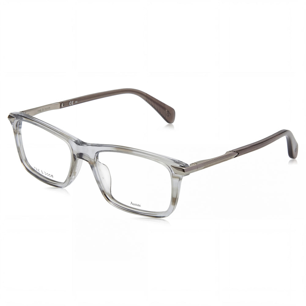 Gafas de Sol de Acetato Modernas Rag & Bone para Hombre con Lentes de Policarbonato en Cuerno Gris - 54 mm