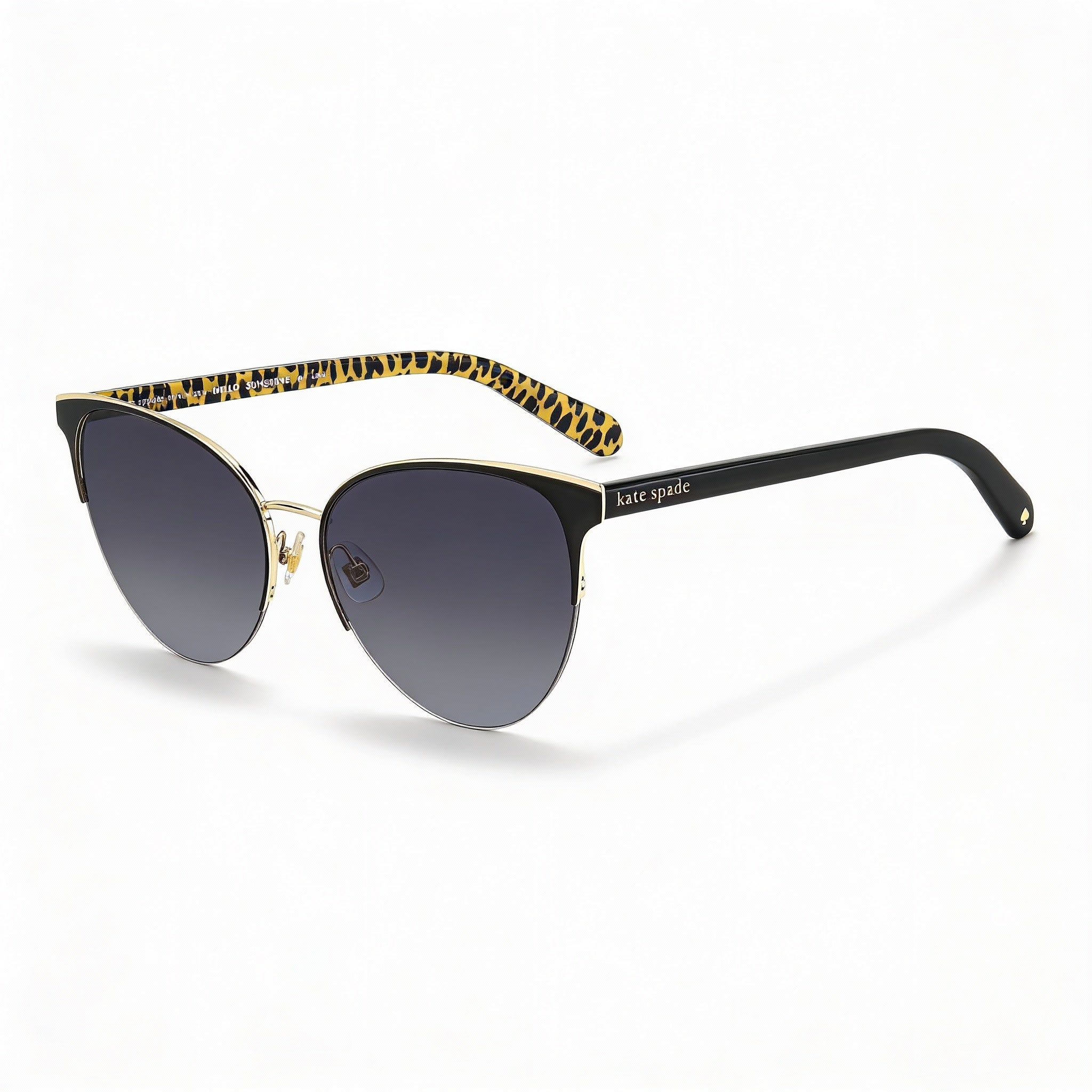 Gafas de sol Kate Spade New York Izara/G/S para mujer, de acero inoxidable, color negro y gris, con protección UV y diseño de ojo de gato, 57 mm, Photo 1