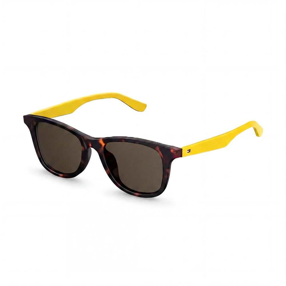 Gafas de sol Tommy Hilfiger Wayfarers unisex Havana con montura de plástico y lentes marrones con protección UV de 51 mm