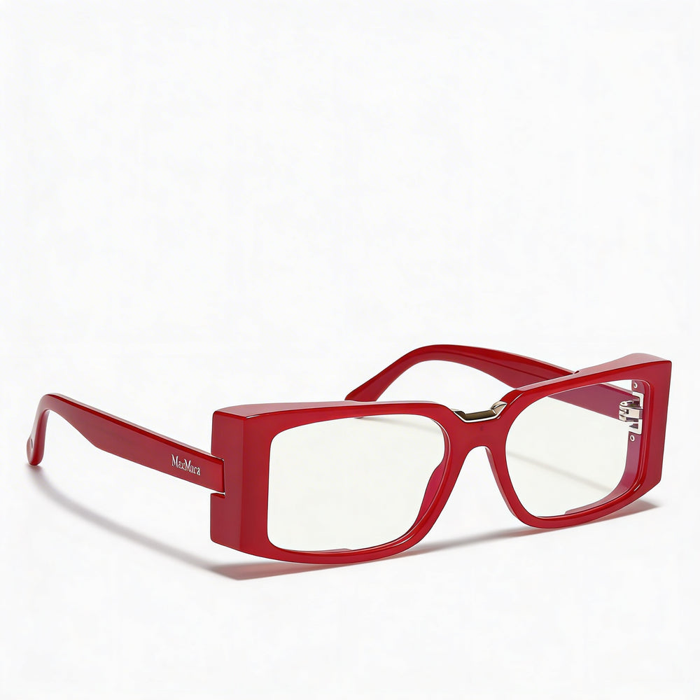 MaxMara Mm5157-b Unisex Shiny Light Red Blue Filter Plastic Frame Shiny Red Lenses 54mm