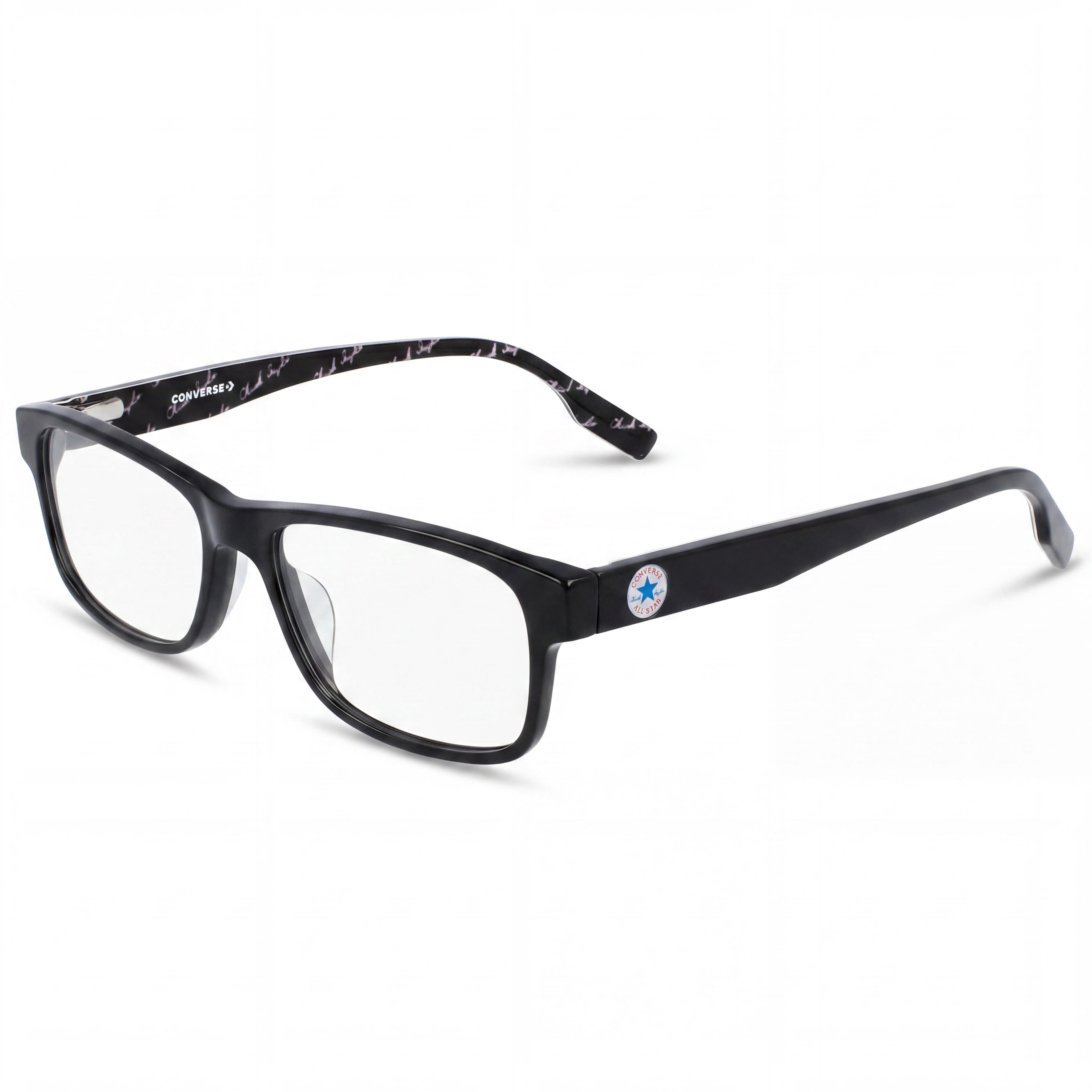 Converse Eyeglasses, Unisex Black Propionate Frame, Polycarbonate DEMO LENSES, 53mm, Photo 1