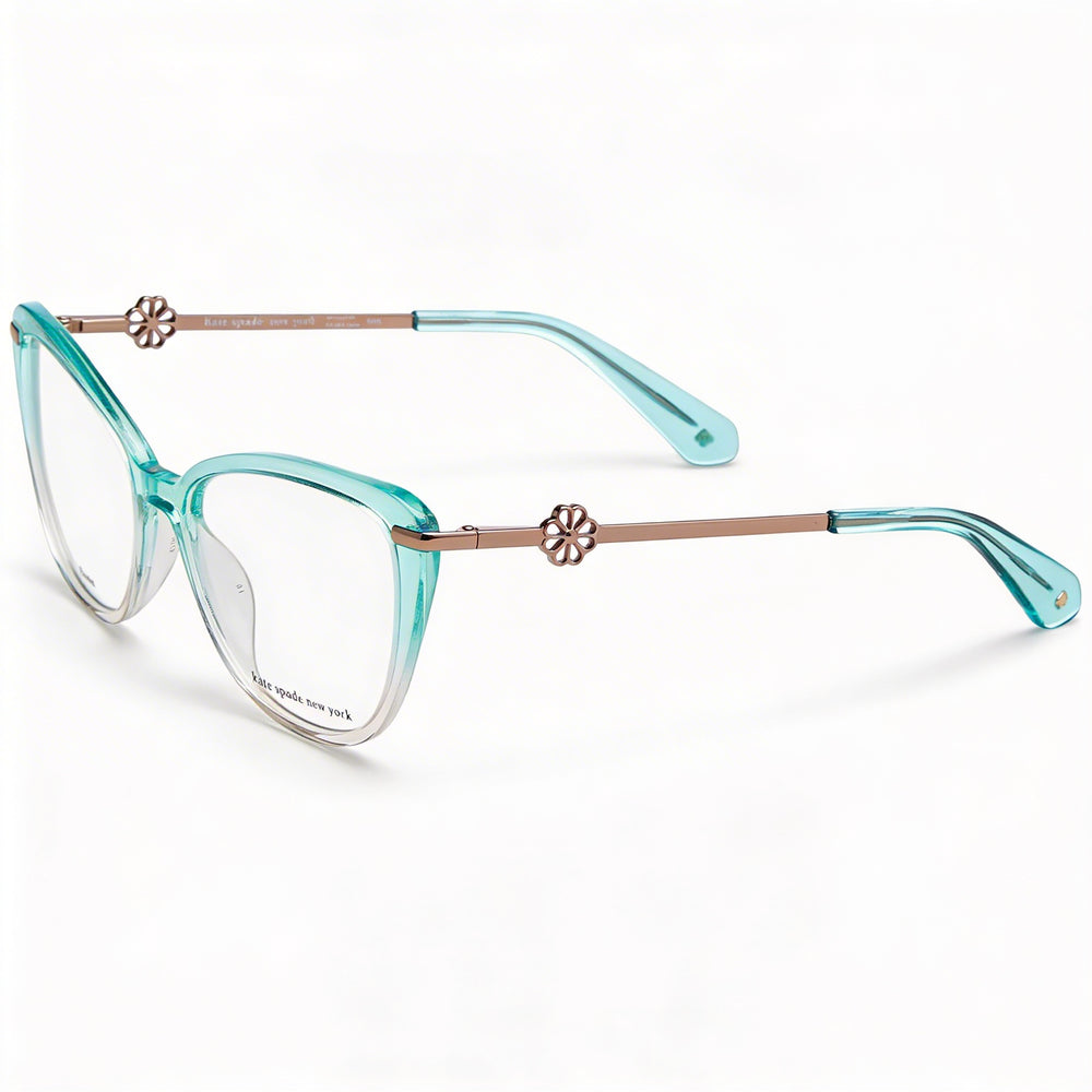 kate spade new york FLAVIA Women's Green Pink Acetate Frame Sunglasses with Polycarbonate Lenses, 51mm