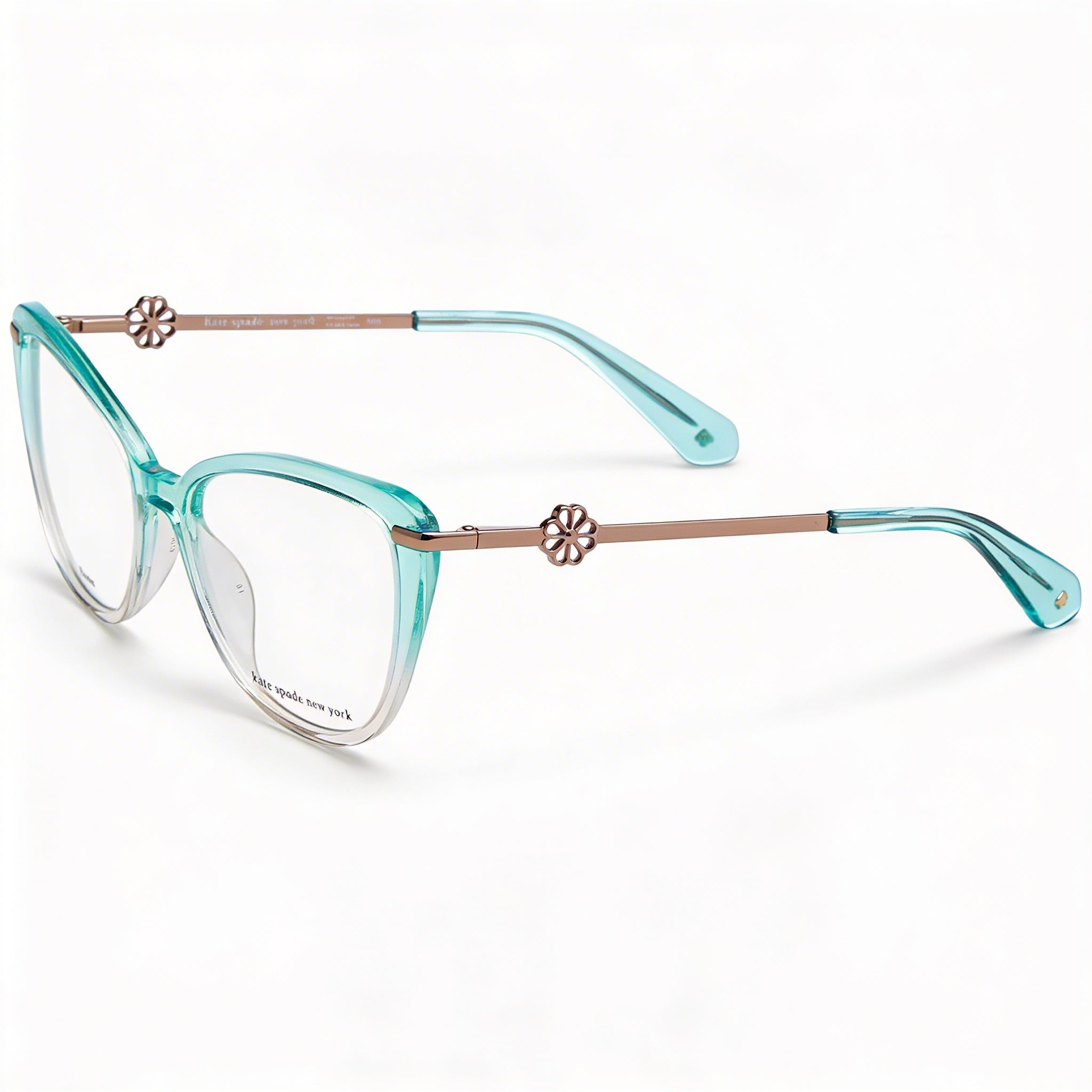 kate spade new york FLAVIA Gafas de sol de acetato verde y rosa para mujer con lentes de policarbonato, 51 mm, Photo 1