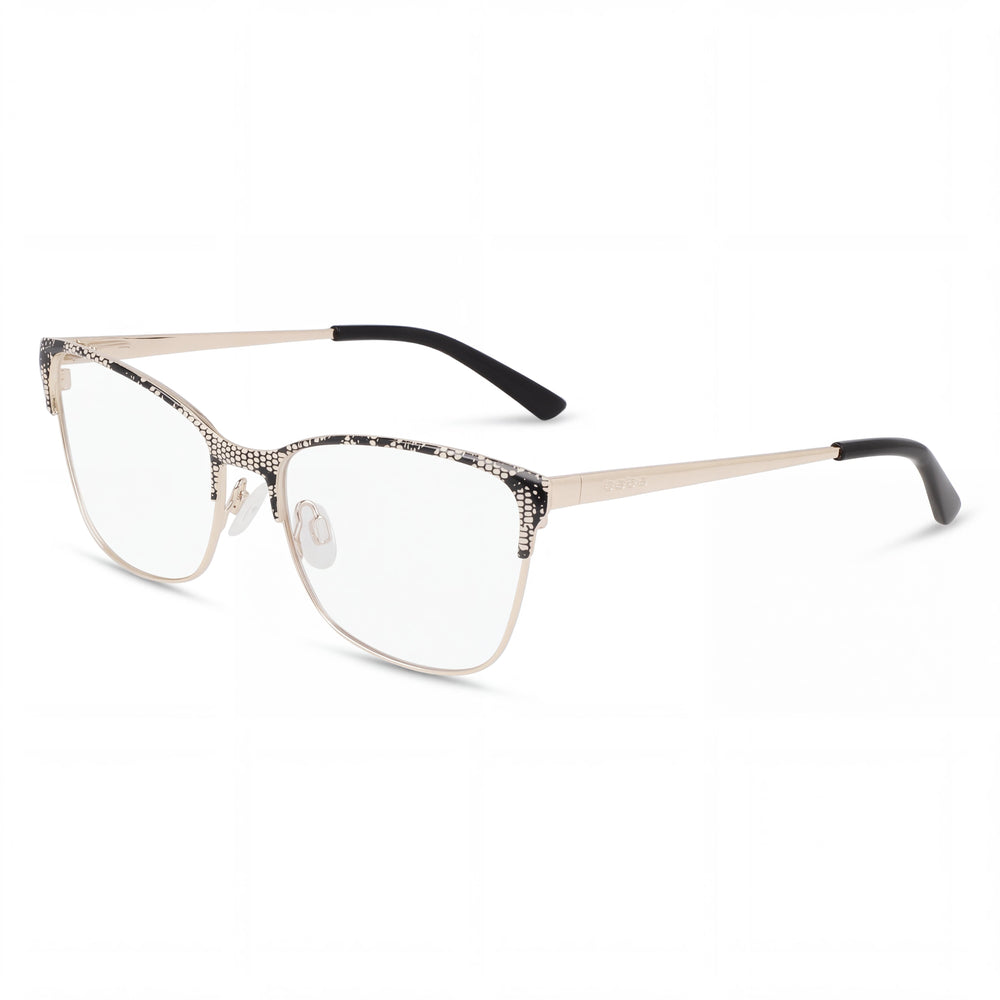 BEBE Bb5221 Men's Acetate Eyeglasses - Jet Lace Frame with Clear Polycarbonate Lenses, 52mm