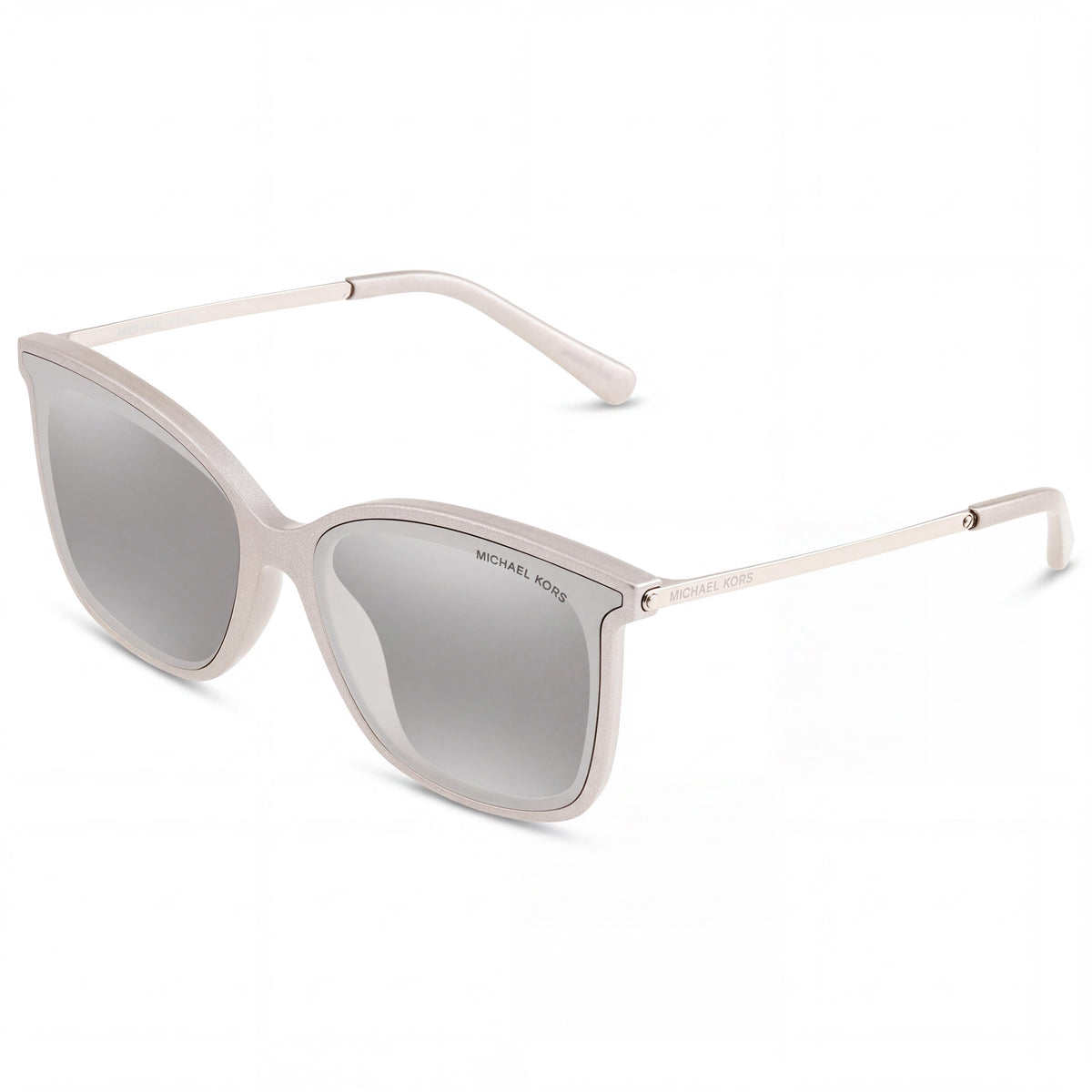Michael Kors MK2079U 38787361 Women’s Square Metallic Silver Plastic 100% UV Protection Sunglasses 61-17-140, Photo 1