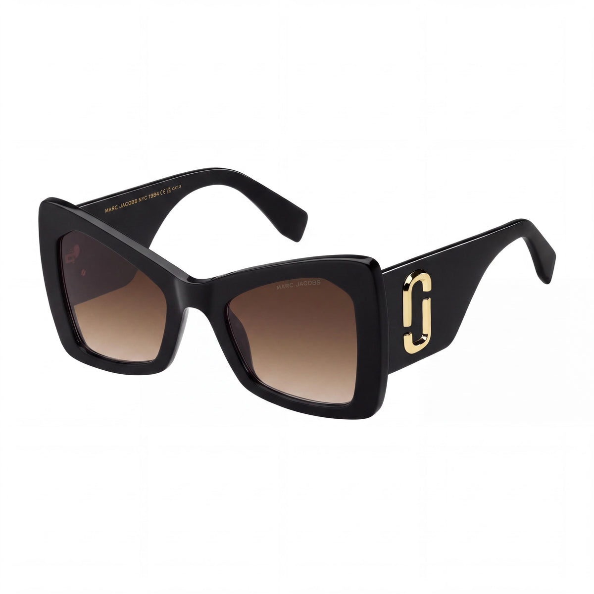 Marc Jacobs MARC 761/S Women's Black Light Brown Shaded Acetate Sunglasses - 52mm Lens Width, Photo 1