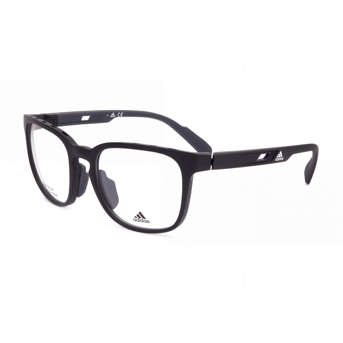 Montura oftálmica unisex adidas Sp5006 moderna de inyección negro opaco, lente transparente, sin graduación, 54 mm, Photo 1