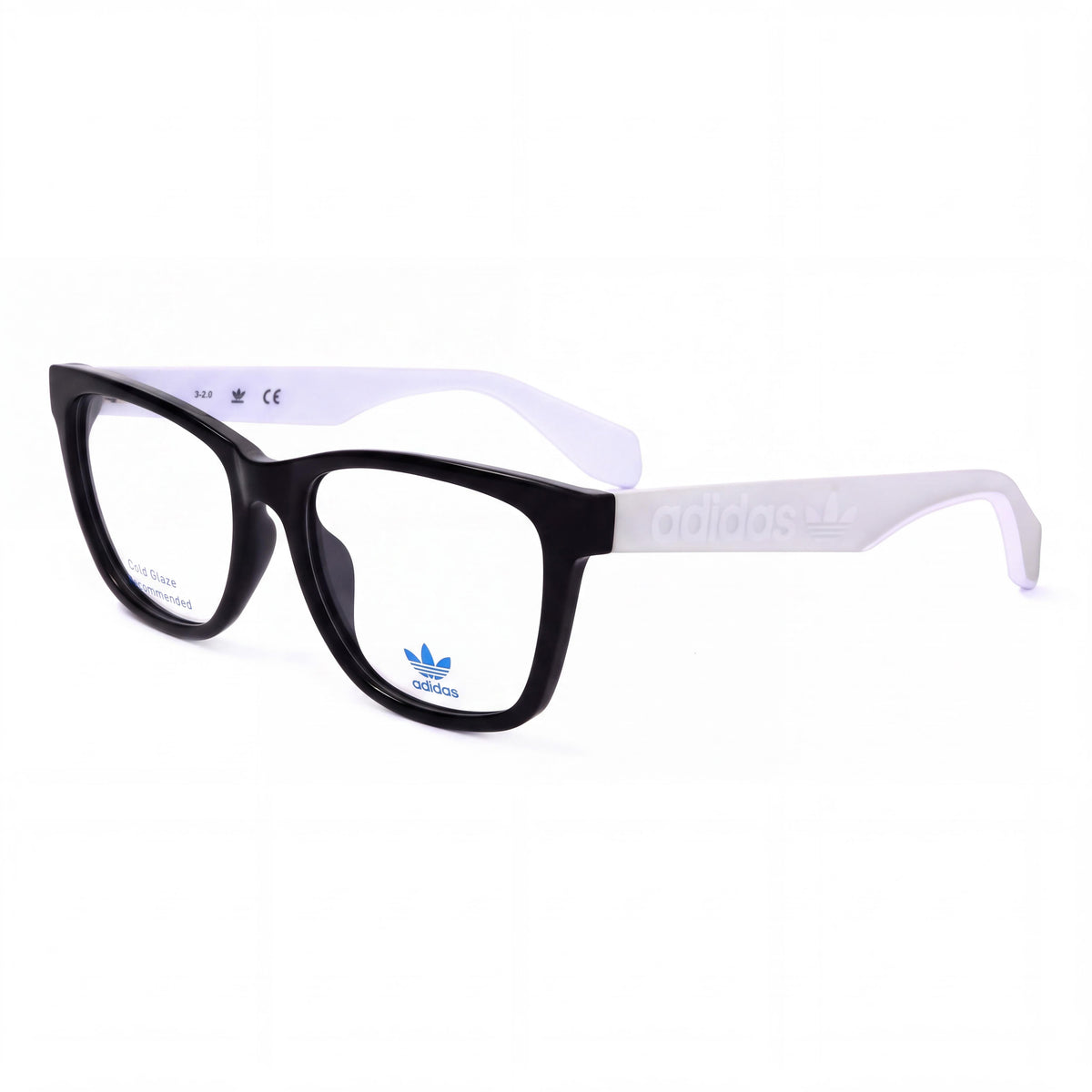 adidas Originals Or5016 Unisex Casual Eyewear with INJECTED Frame in Shiny Black, Clear Lenses, 54mm, Photo 1