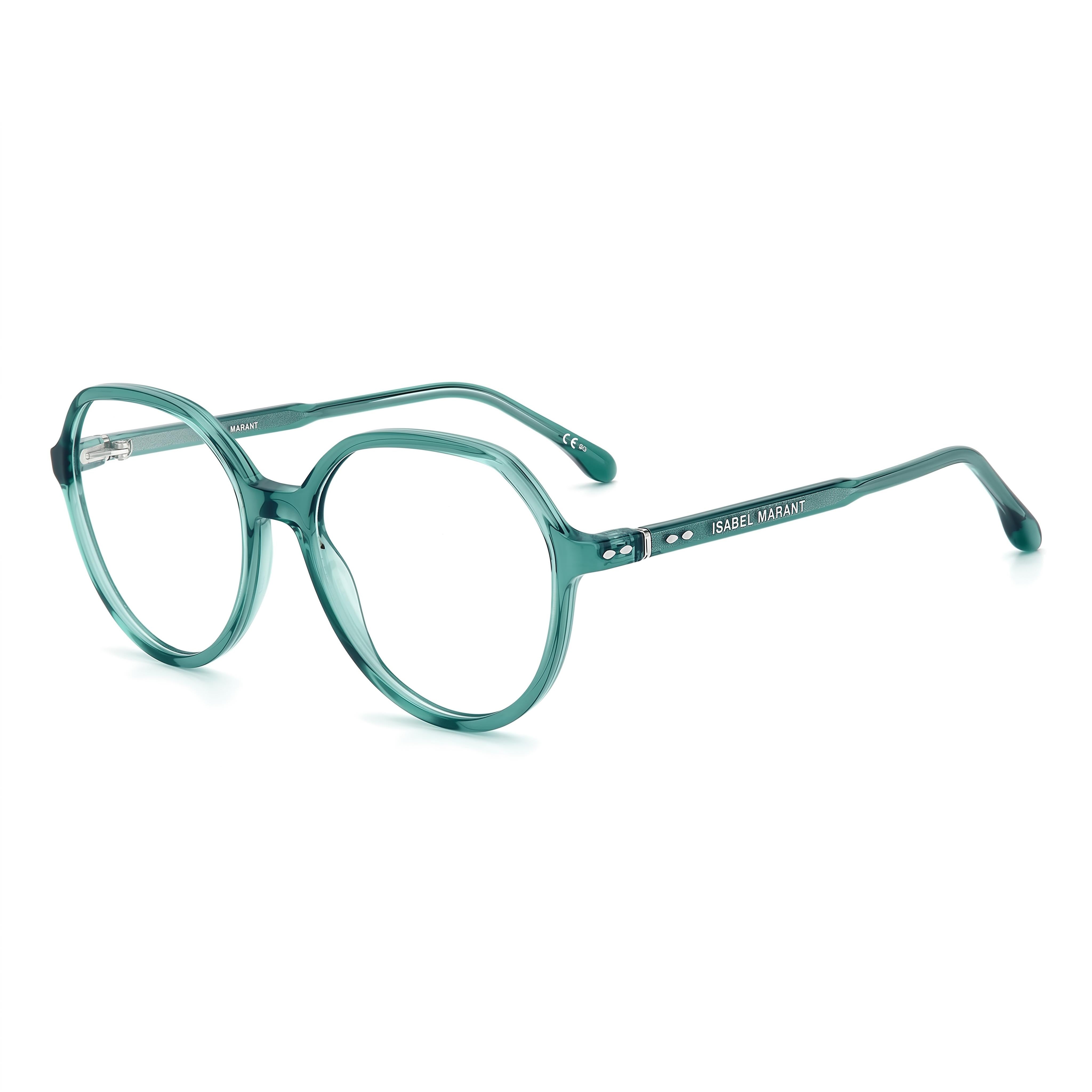 Isabel Marant Modern Unisex Sunglasses featuring Acetate Frame with Polycarbonate Lenses in Teal, offering UV Protection, 54mm, Photo 1