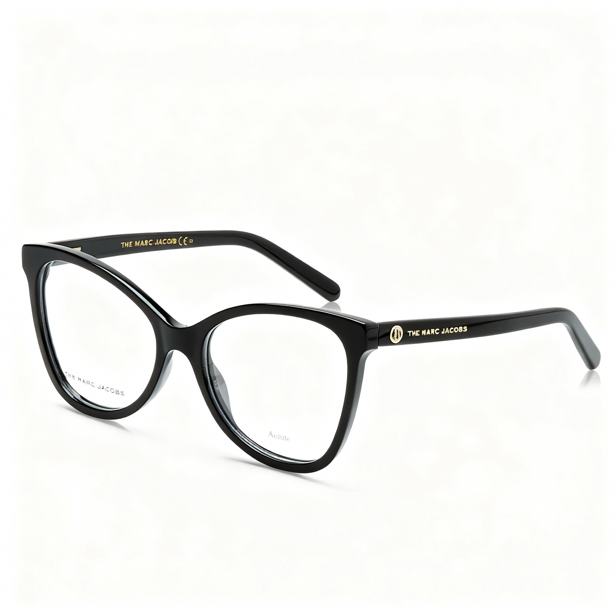 Marc Jacobs Marc 544 Women's Cat Eye Optical Frames, Black Acetate Full Rim, Size 54-17-145