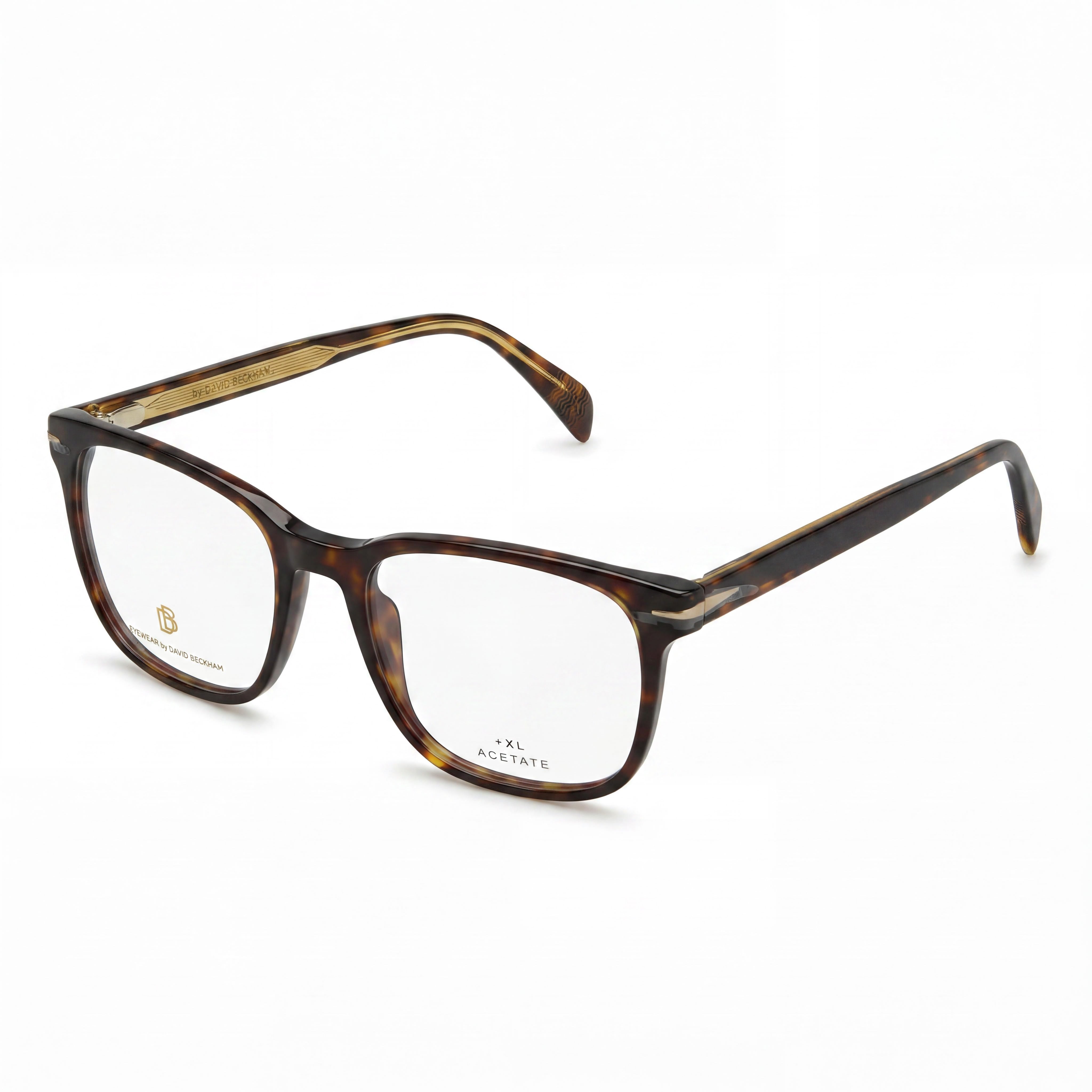 Gafas de sol David Beckham Db 1083 para hombre, color Havana, de acetato, con lentes transparentes de demostración, graduadas, de 55 mm, Photo 1