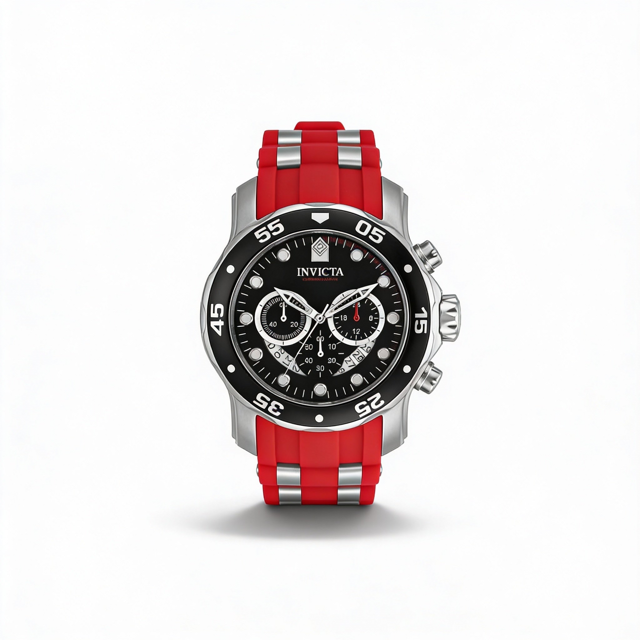 Invicta Pro Diver 34009 Unisex Chronograph Quartz Watch 48mm Silver Stainless Steel Black Dial, Photo 1