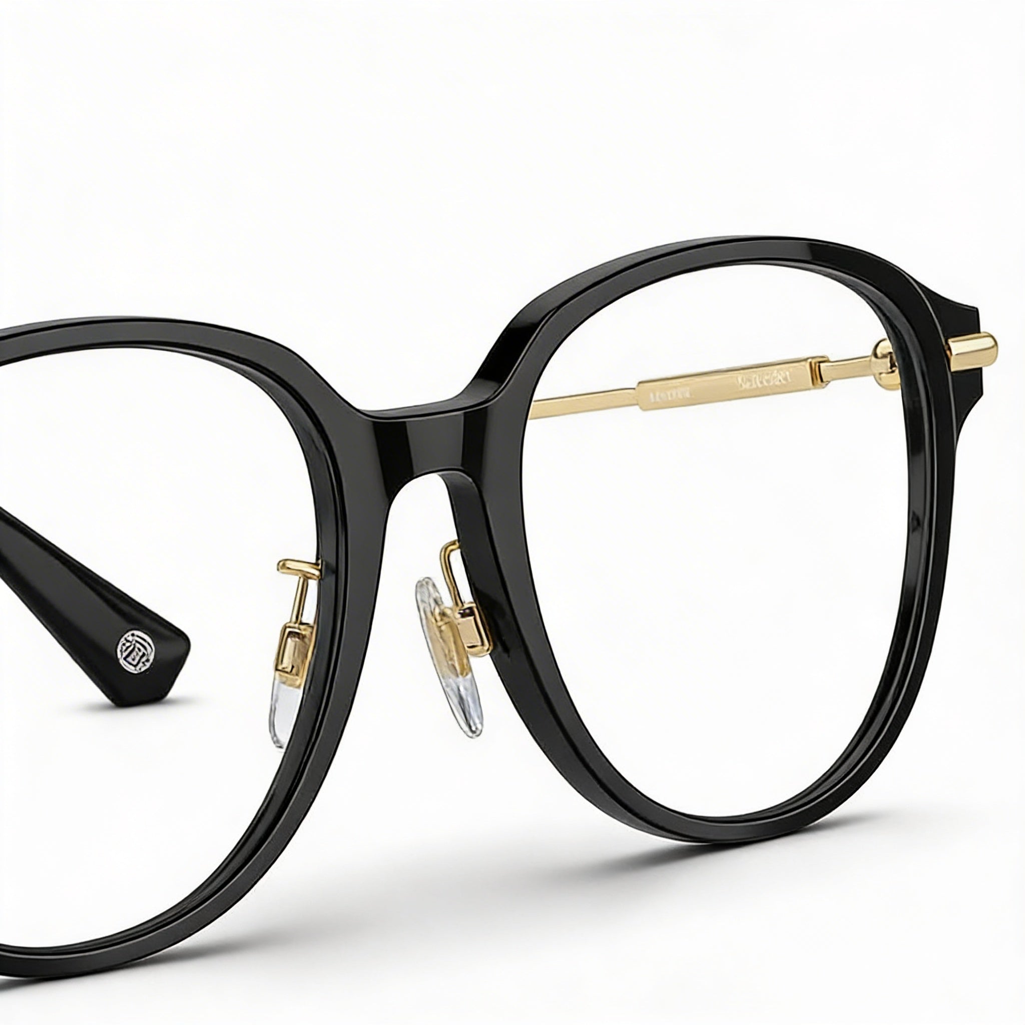 Gafas de sol BURBERRY Be 2412d para hombre con montura de acetato negro y lentes de policarbonato transparente, tamaño 52 mm, Photo 2