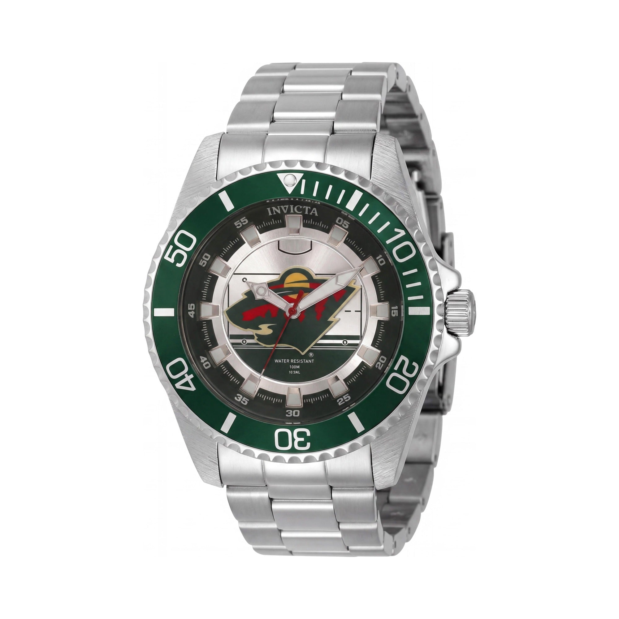 Invicta Men's Quartz Movement Silver-Tone Stainless Steel Multicoloured Dial Water Resistant Watch 47mm, Photo 1