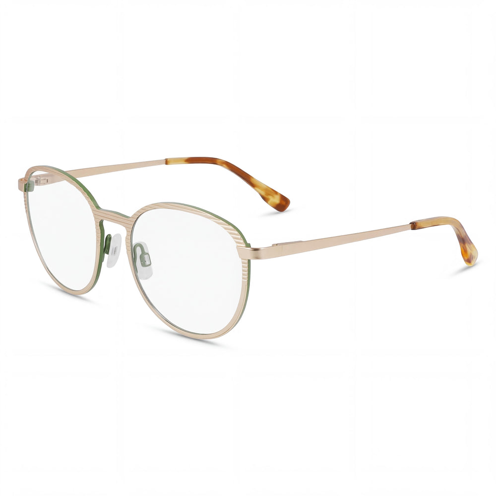 Gafas McAllister Mc4532 para hombre, montura metálica dorada, lentes de policarbonato transparentes, tamaño 49-17-140