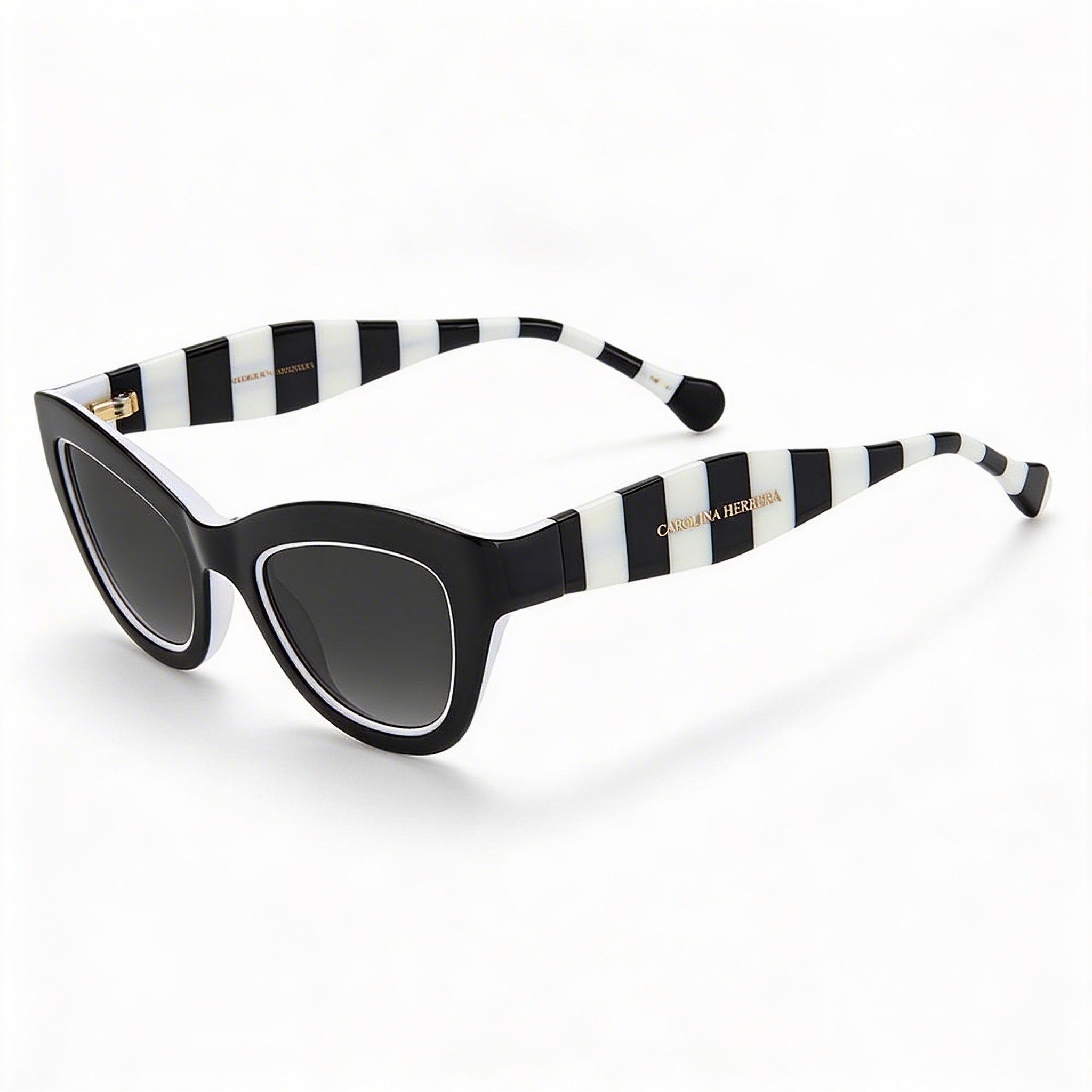 Carolina Herrera Her 0086/S Women's Black White Plastic Frame UV Protection Sunglasses, 51mm, Photo 1