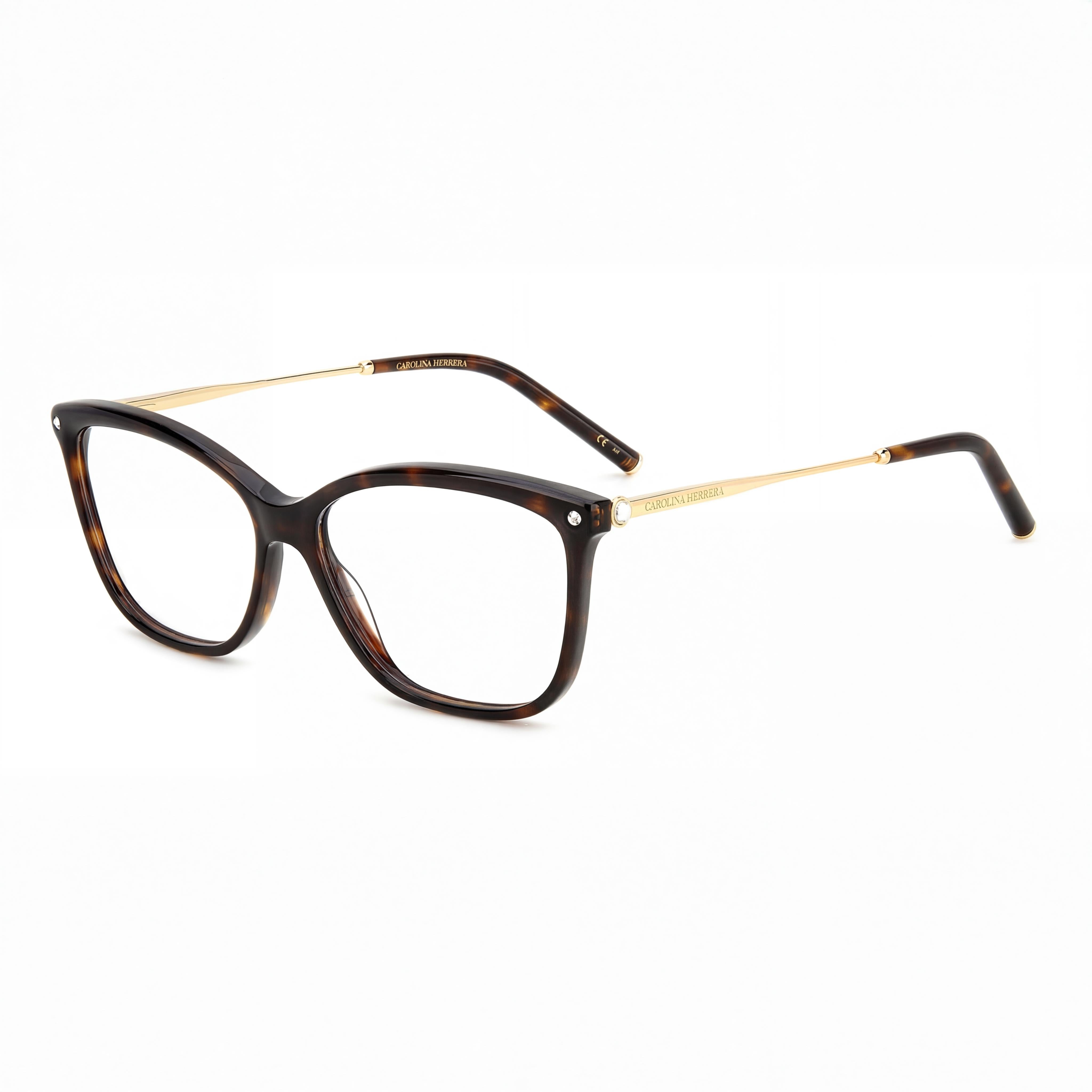 Carolina Herrera Her 0154 Women's Havana Frame Eyewear with Plastic Frame Material and Polycarbonate Lens Material 56mm, Photo 1