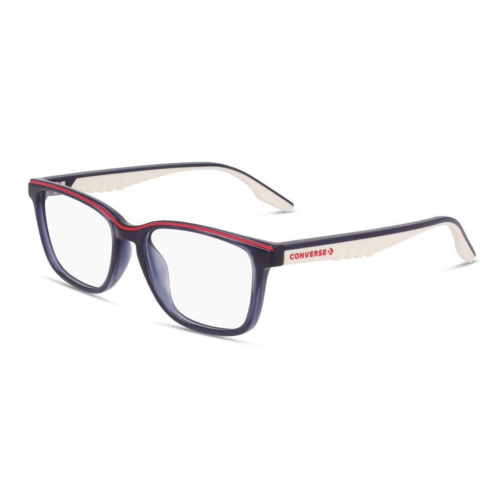 CONVERSE Casual Men's Ophthalmic Eyeglasses, Crystal Obsidian Frame with Transparent Plastic Lenses 52mm