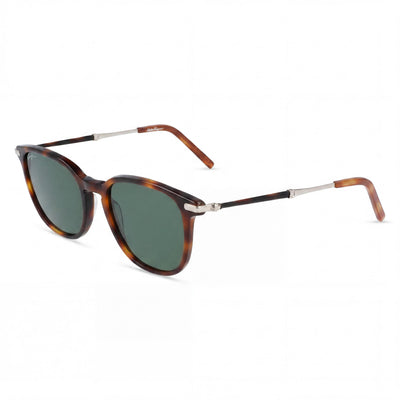 Salvatore Ferragamo Contemporary SF 1015S Unisex Tortoiseshell Acetate Square Green Lens UV Sunglasses 52mm