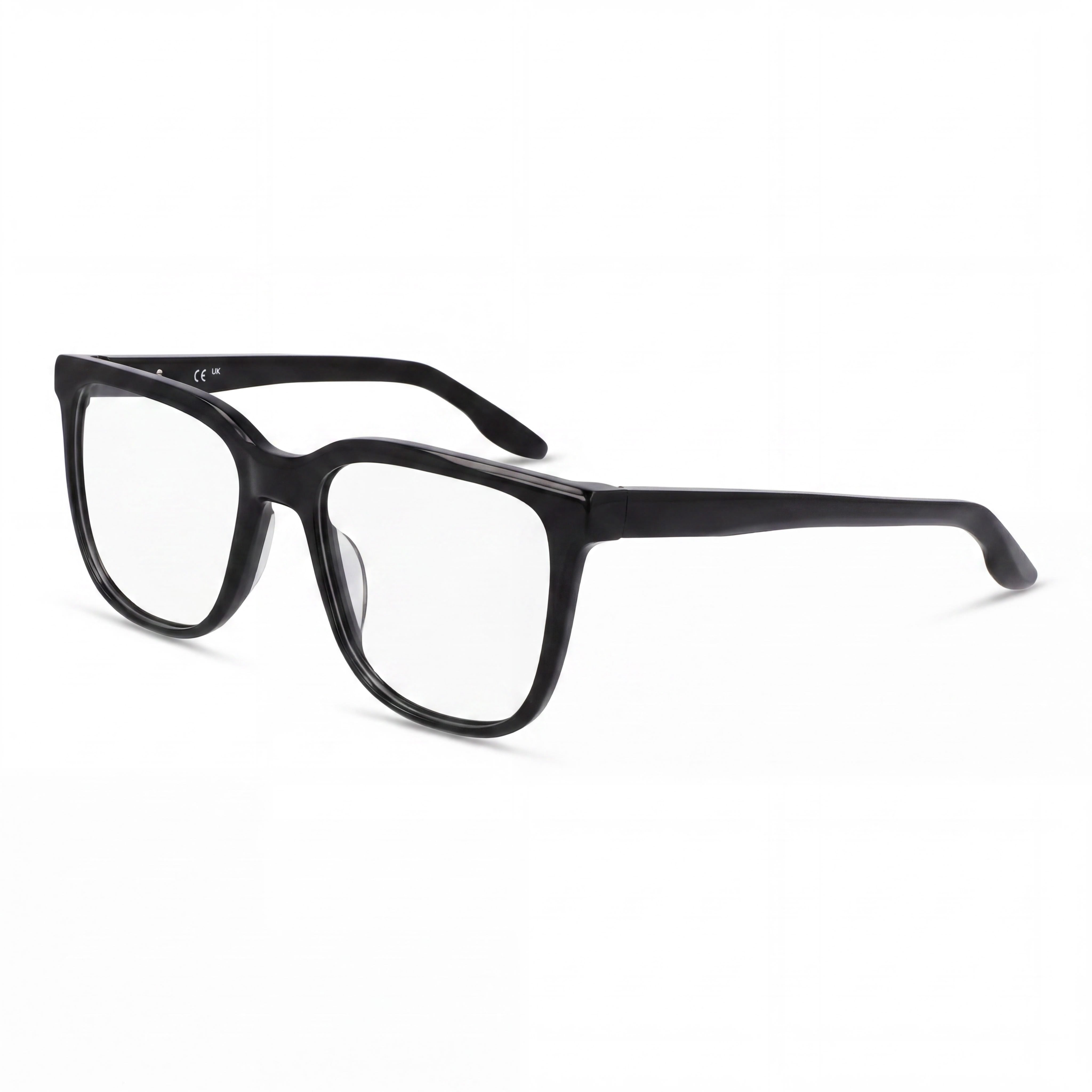 Nike Modern 7166 Unisex Eyewear, featuring a Modern Style with Black Frame and Black Polycarbonate Lenses, 53mm, Photo 1