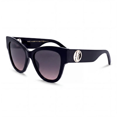 Marc Jacobs Signature Women's Black Grey Acetate Eyeglasses with UV Protection & RX-Able Lenses 53mm