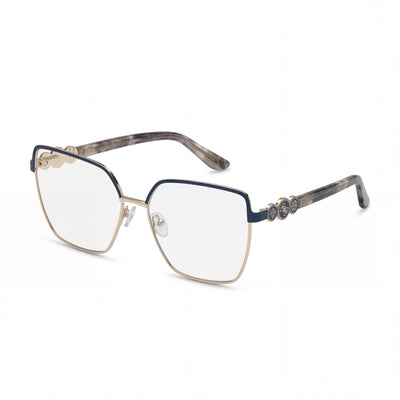 GUESS Gu50229 Women's Matte Light Blue Grey Havana Metal Non- Eyewear 57mm