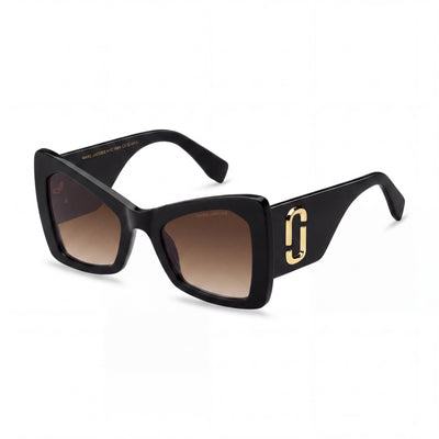 Marc Jacobs MARC 761/S Women's Acetate Black Light Brown Shaded Frame with Light Brown Shaded Lenses 52mm