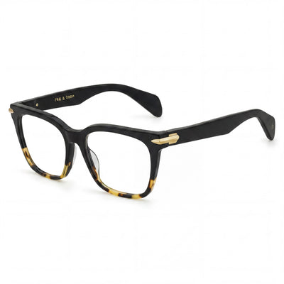 Rag & Bone Rnb 3015 Women's Black Acetate Eyewear Frames with Clear Lenses, Lens Width 52mm, Bridge 17mm, Temple 140mm