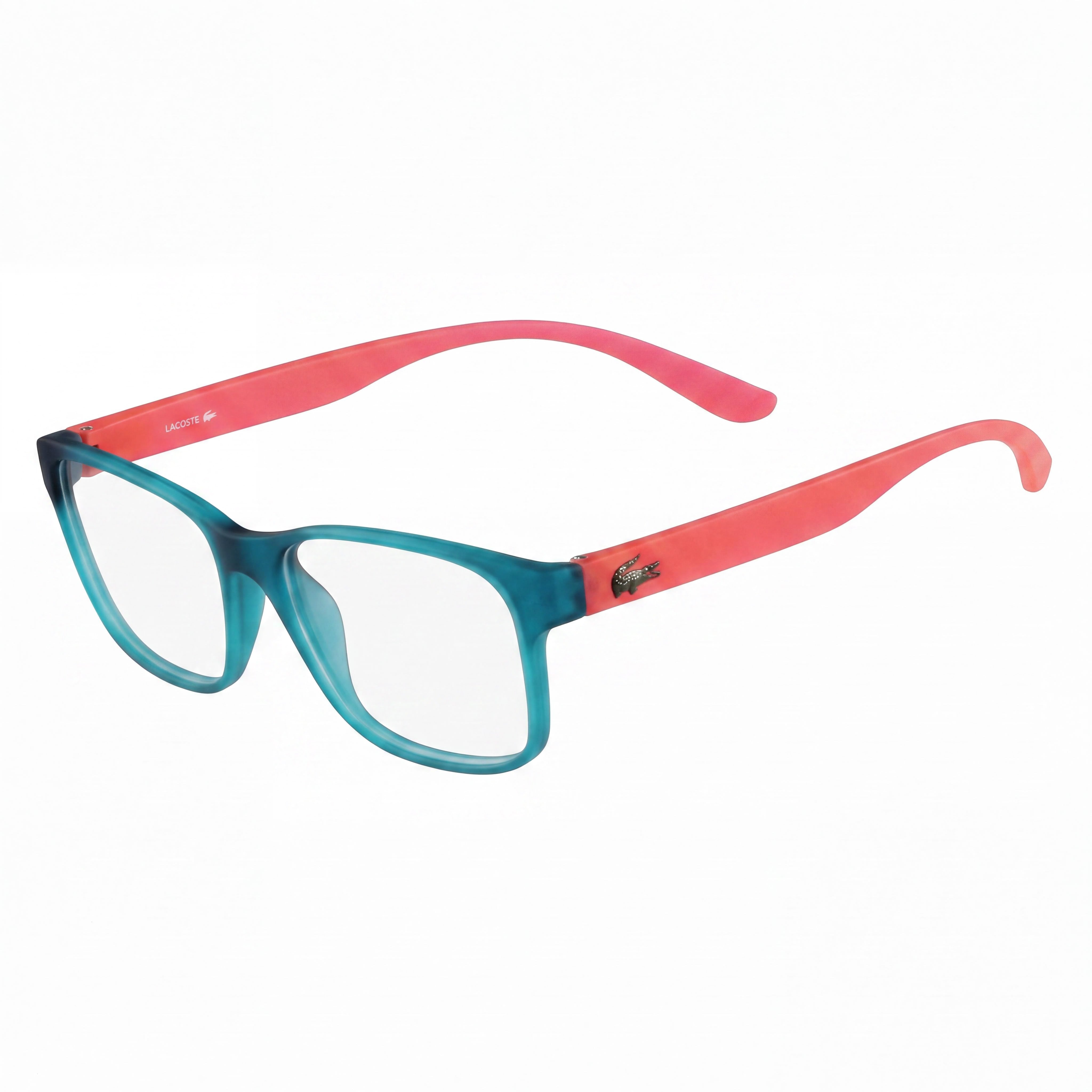 Lacoste L3804b Unisex Plastic Aqua Matte Star Phospho Polycarbonate Clear Lens non- Eyeglasses 51mm, Photo 1