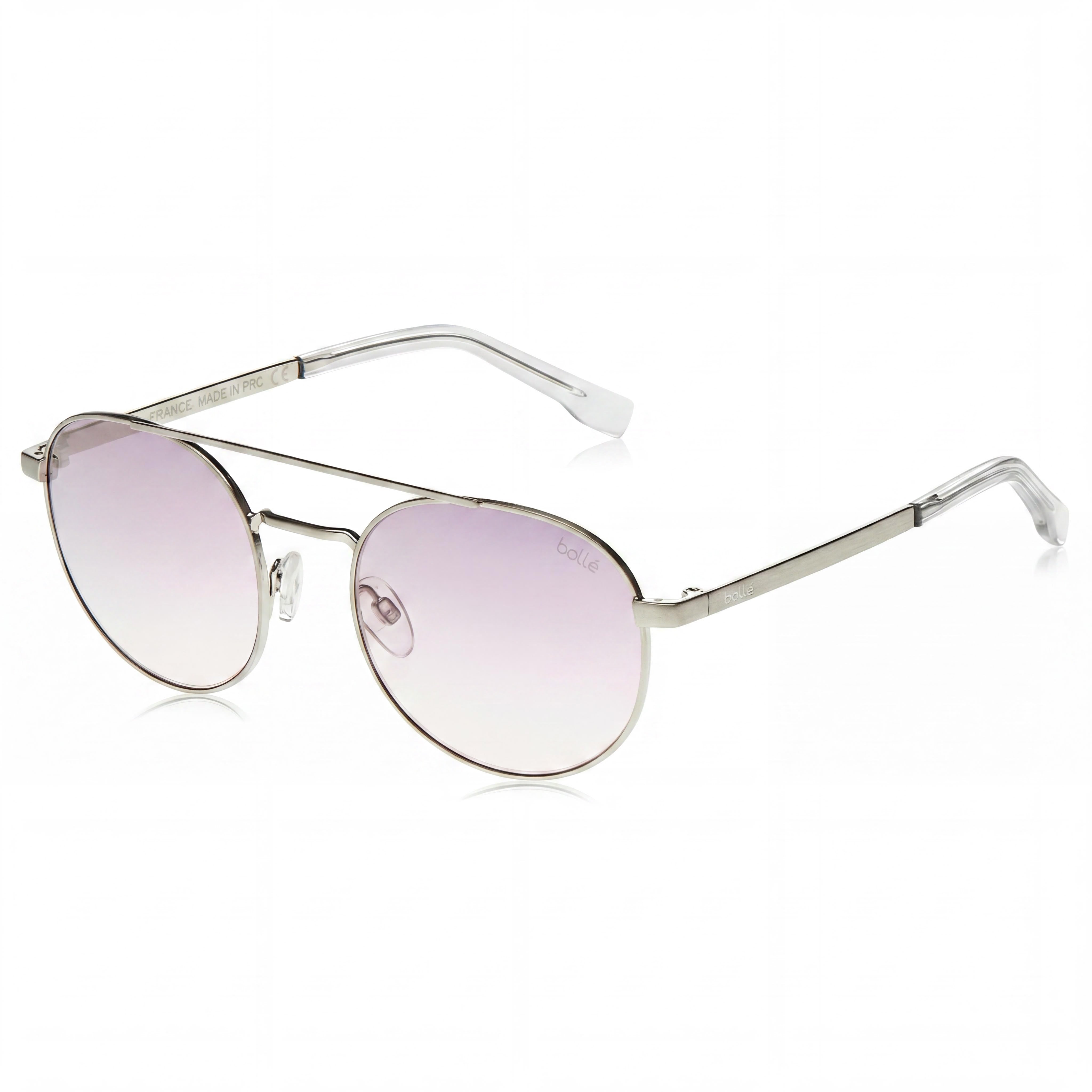 Gafas de sol Bollé Tns Gradient Pink Cat 2 unisex con montura de plástico plateada brillante y protección UV de 49 mm, Photo 1
