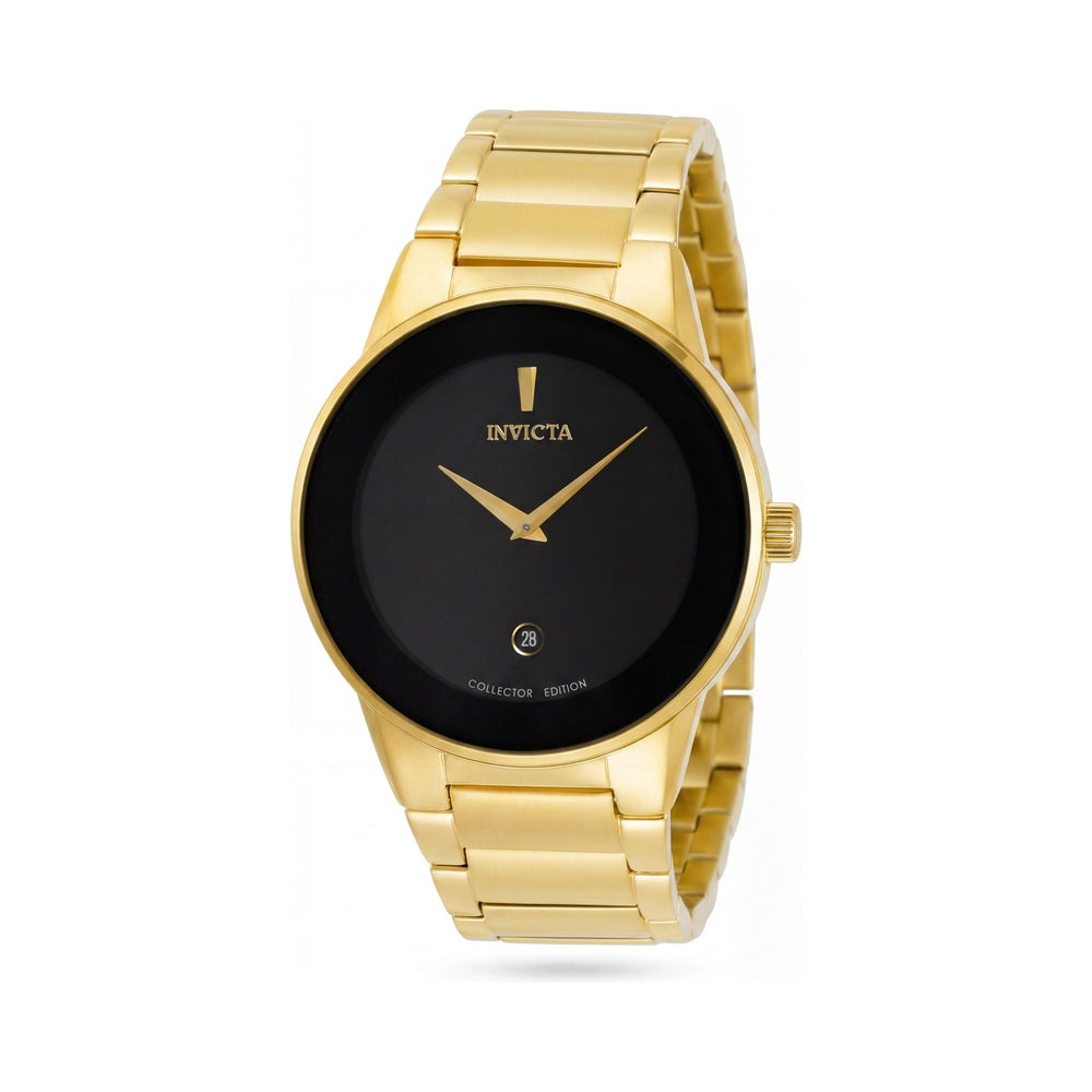 Invicta Specialty 30536 Reloj de acero inoxidable con esfera negra de cuarzo para hombre con brillo en la oscuridad, 40 mm