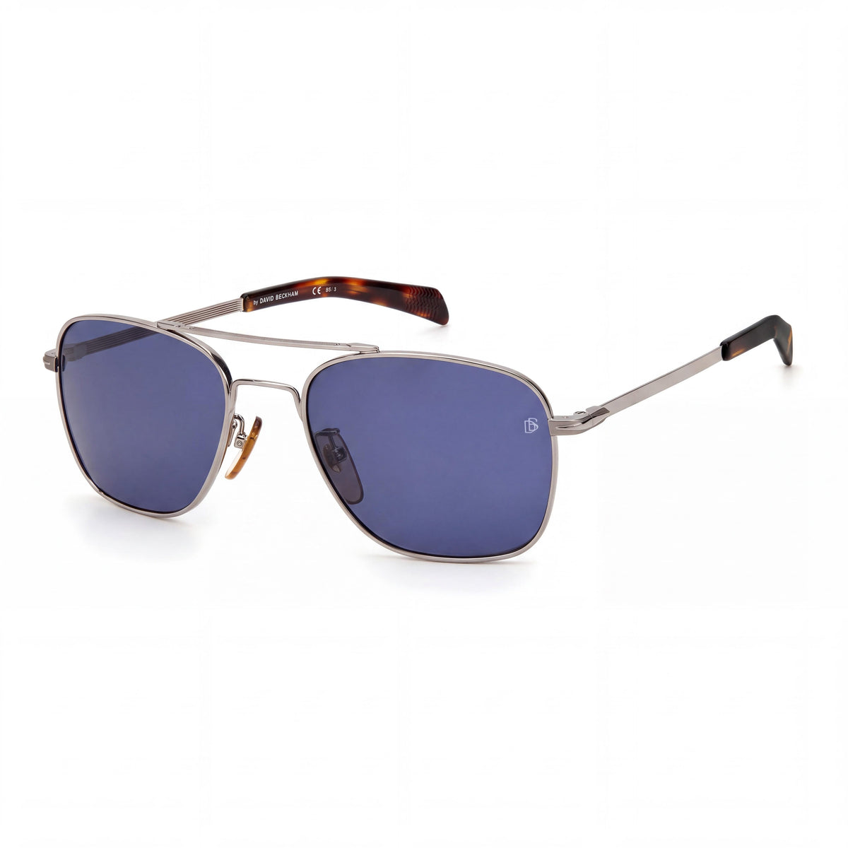 David Beckham Db 7019/S Unisex Ruthenium Frame Blue Lens Metal Navigator UV Protection Sunglasses 55mm, Photo 1