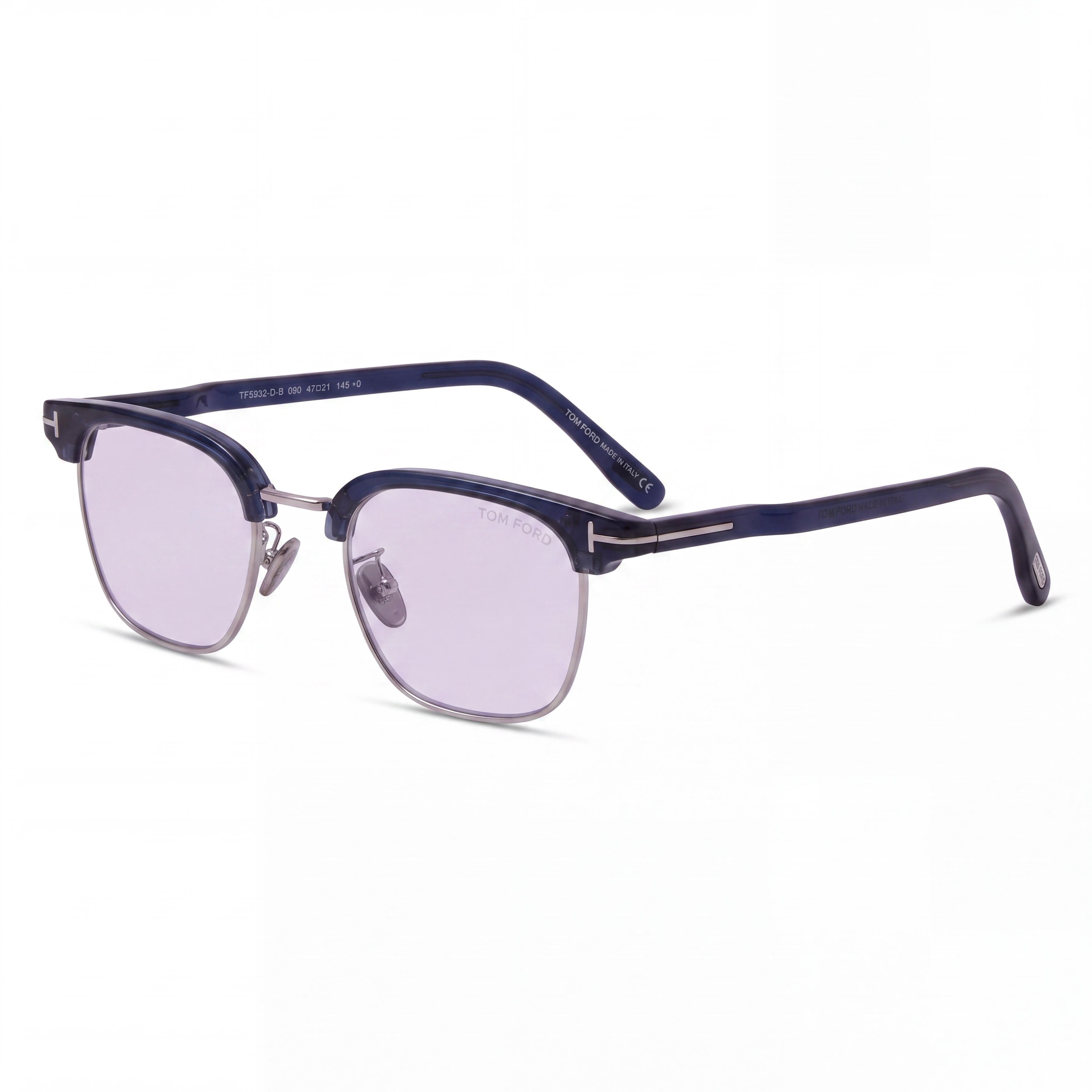 Tom Ford para Hombre Ft5932-d-b Gafas con montura inyectada azul brillante con filtro azul 47-21-145, Photo 1
