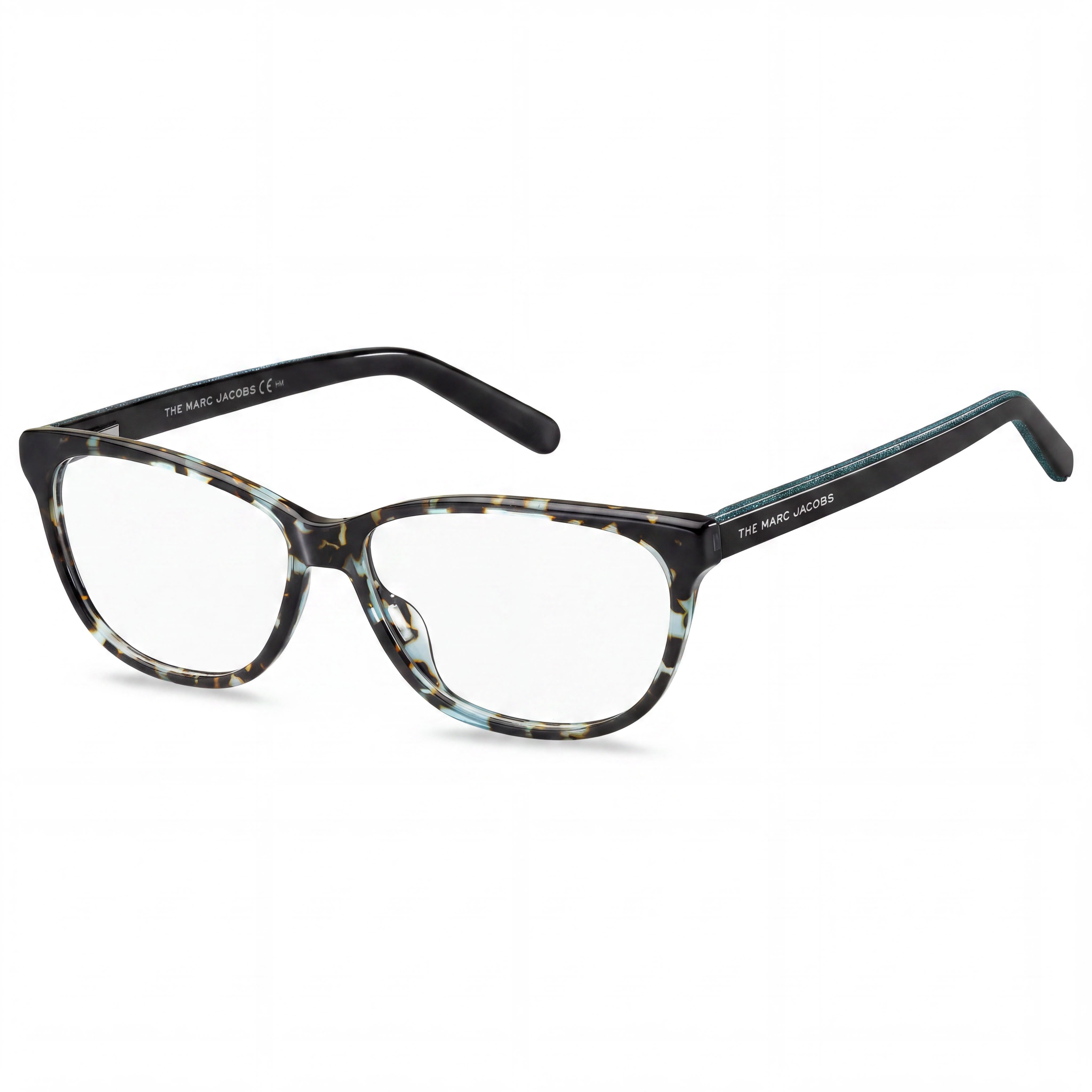 Marc Jacobs MARC 462 Women's Plastic Teal Havana Optical Frames with Clear Demo Lenses | 53mm Lens Width, Photo 1