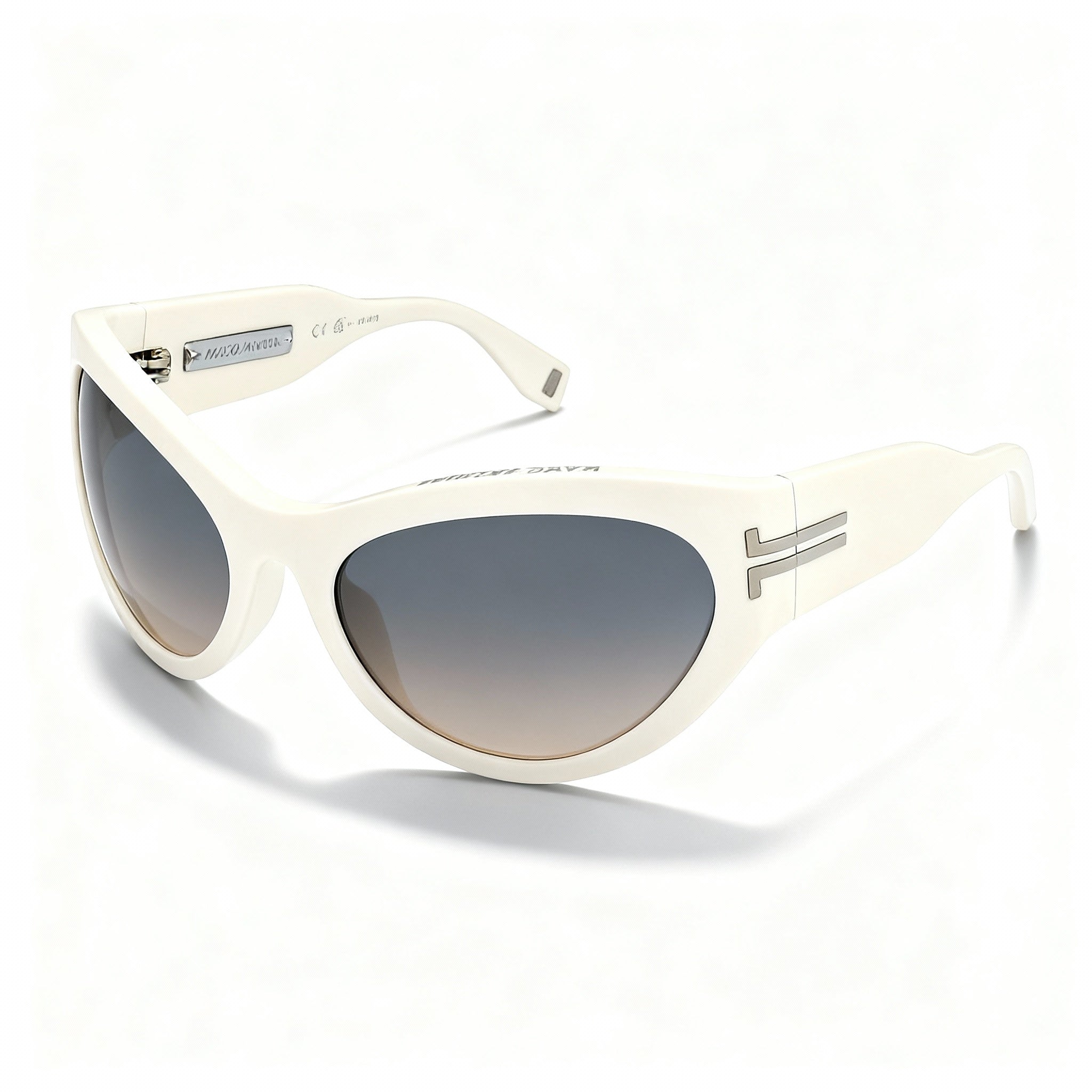 Marc Jacobs Icon (Jar) Women's Ivory Grey Acetate Frame Non-Polarized UV Protection Sunglasses 61mm