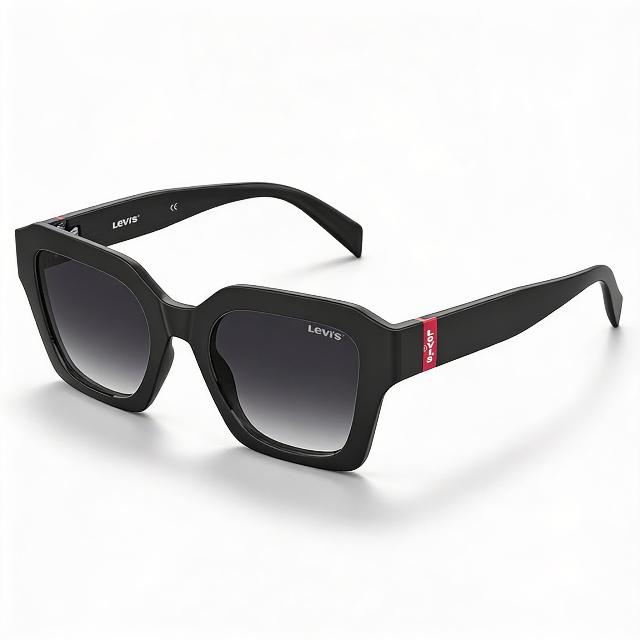 Gafas de sol Levi's Classic LV 1027/S de mujer de poliamida ecológica negras con cristal gris oscuro degradado 53mm, Photo 1