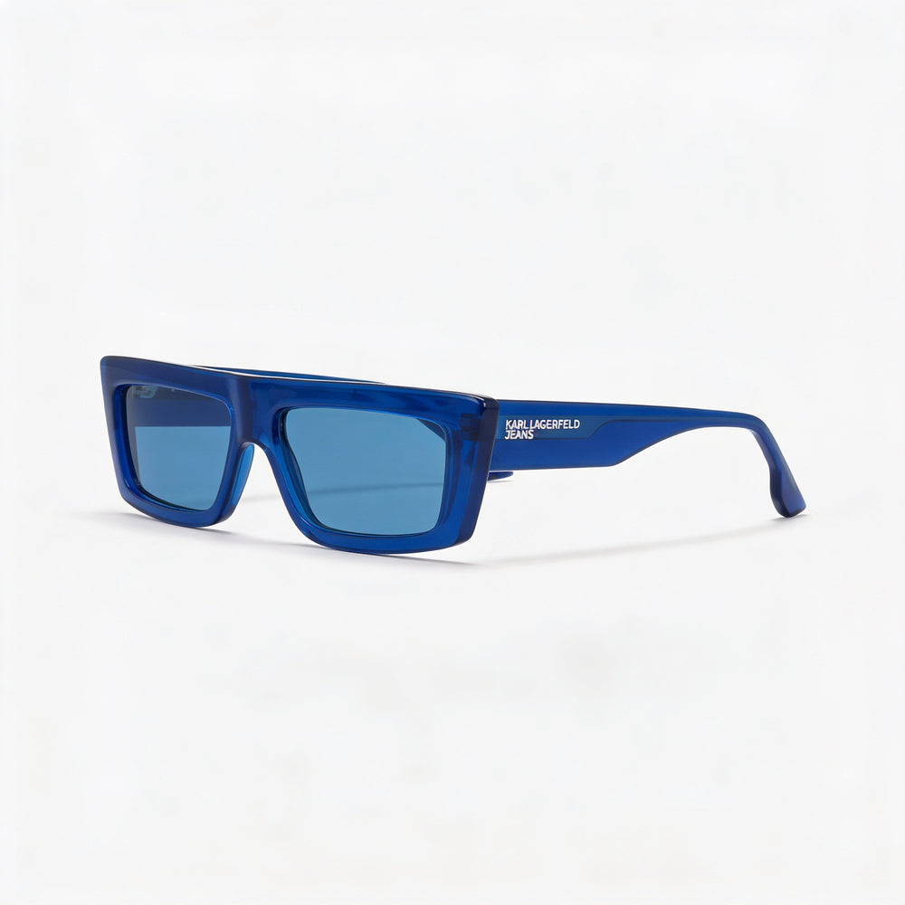 Karl Lagerfeld Paris Klj6147s Unisex Electric Blue Iniettato Rectangular Non-Polarized UV Protected 56mm