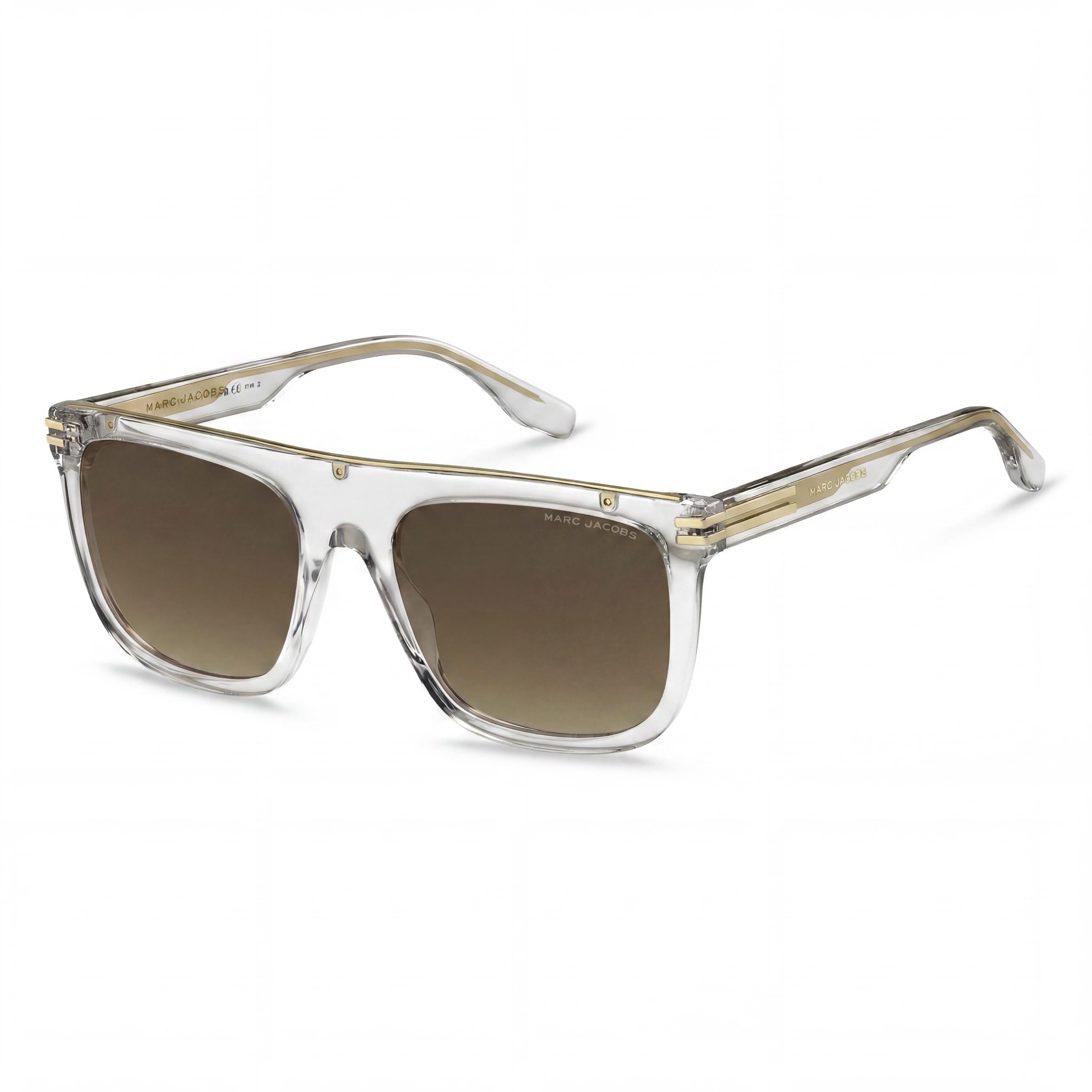 Marc Jacobs Modern Unisex Clear Frame Gradient Dark Brown Lens UV Protection Sunglasses 56mm, Photo 1